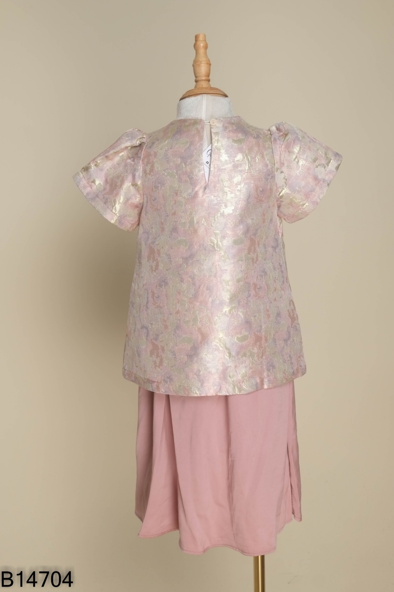 Set Áo gấm hồng + chân váy KIDS