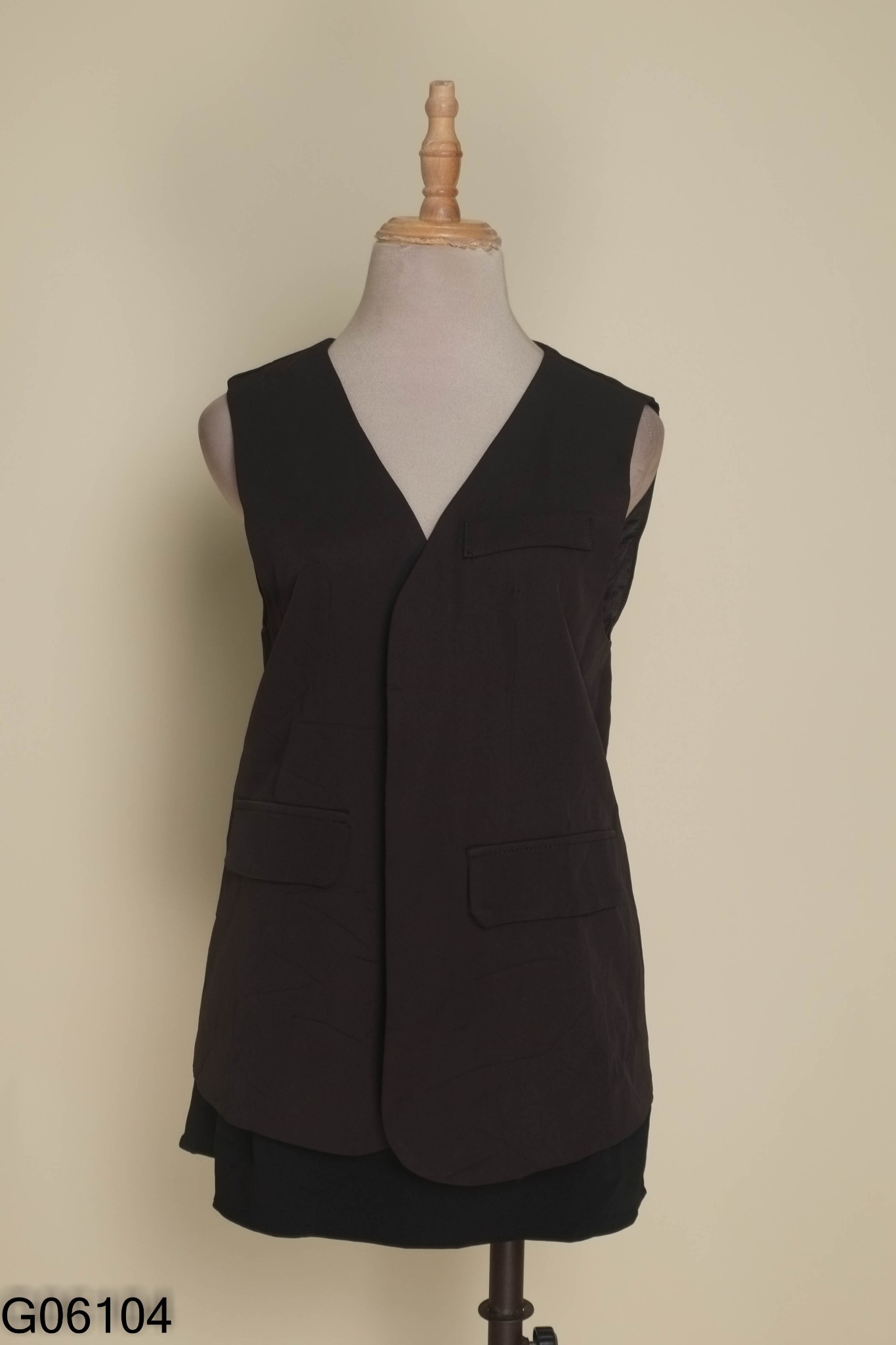 Set Áo gile vest đen trơn + chân váy