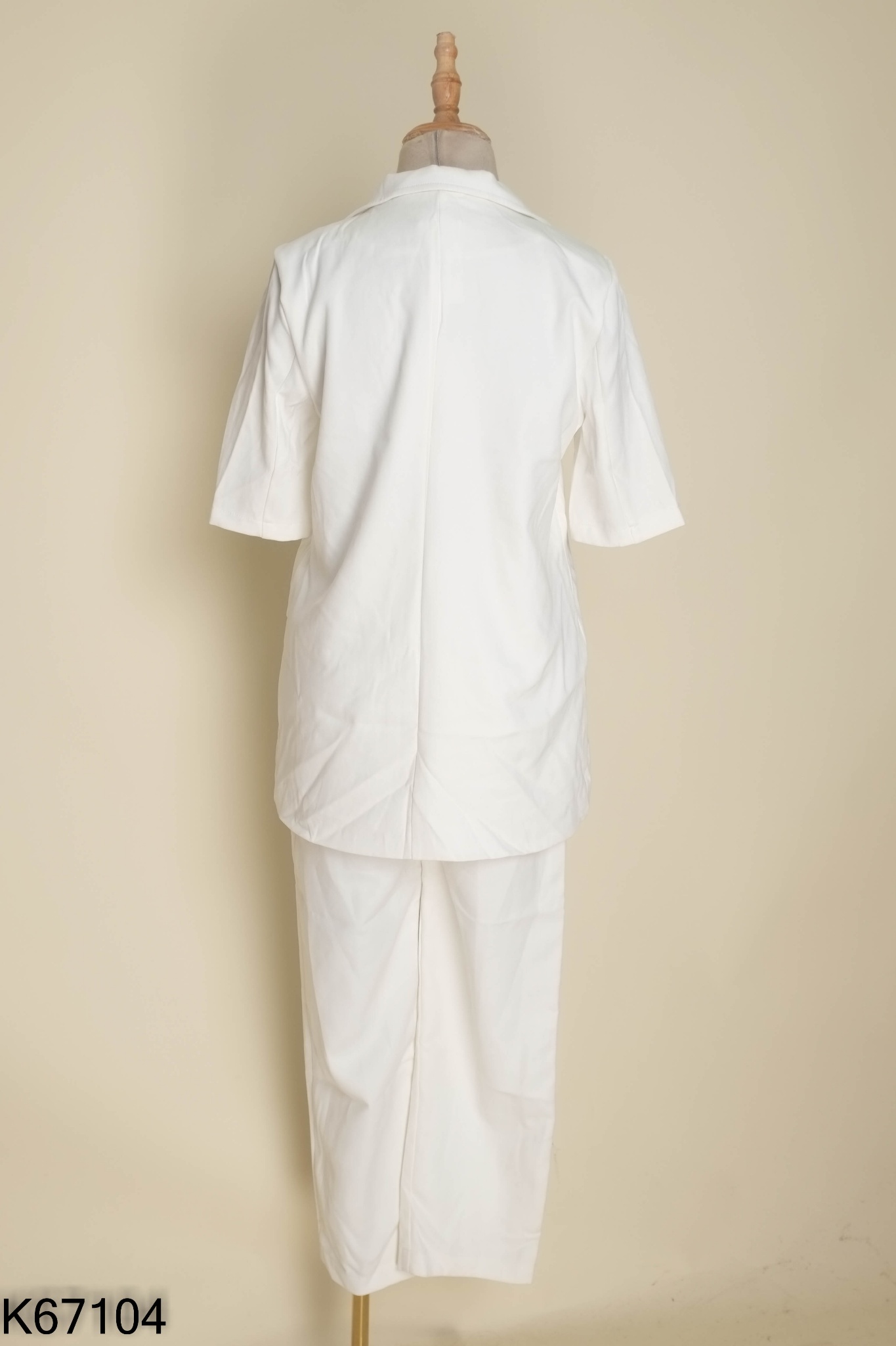 NEWTAG Set Áo khoác blazers trắng trơn + quần