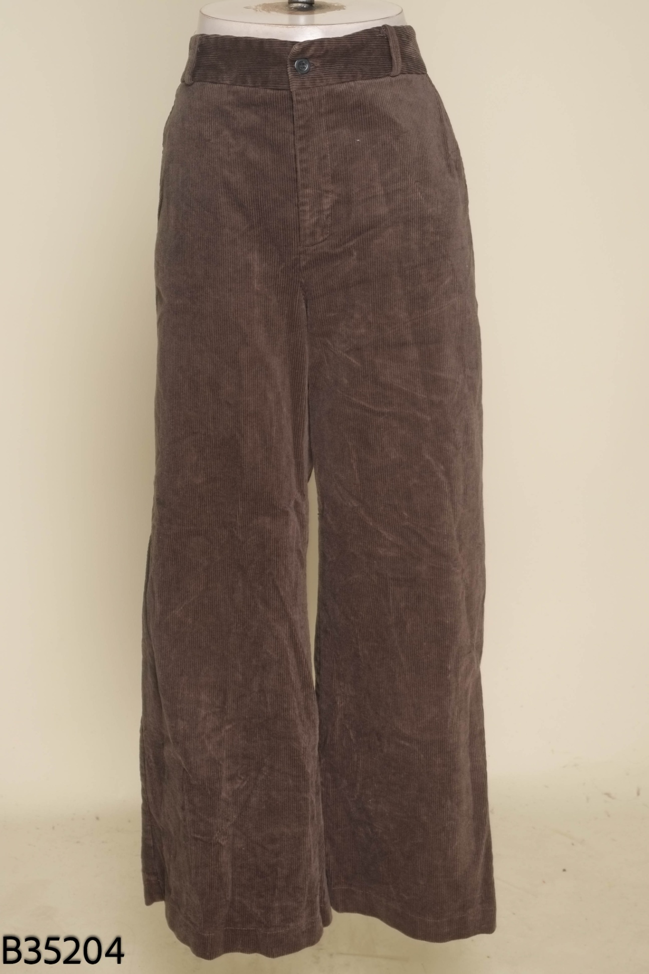 Quần nâu đậm ZARA nhung tăm (XUẤT)
