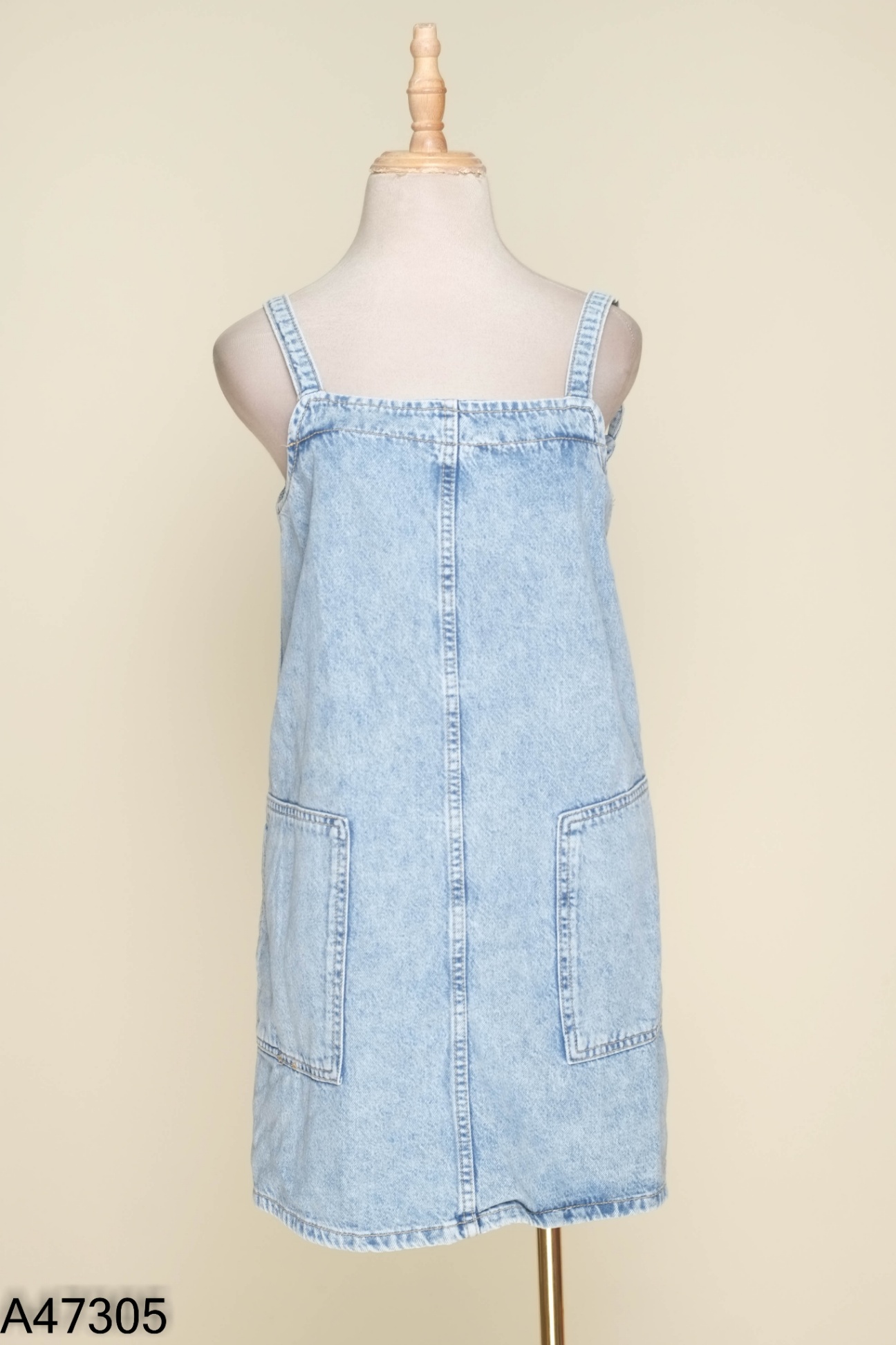 Váy yếm jeans xanh MNG trơn
