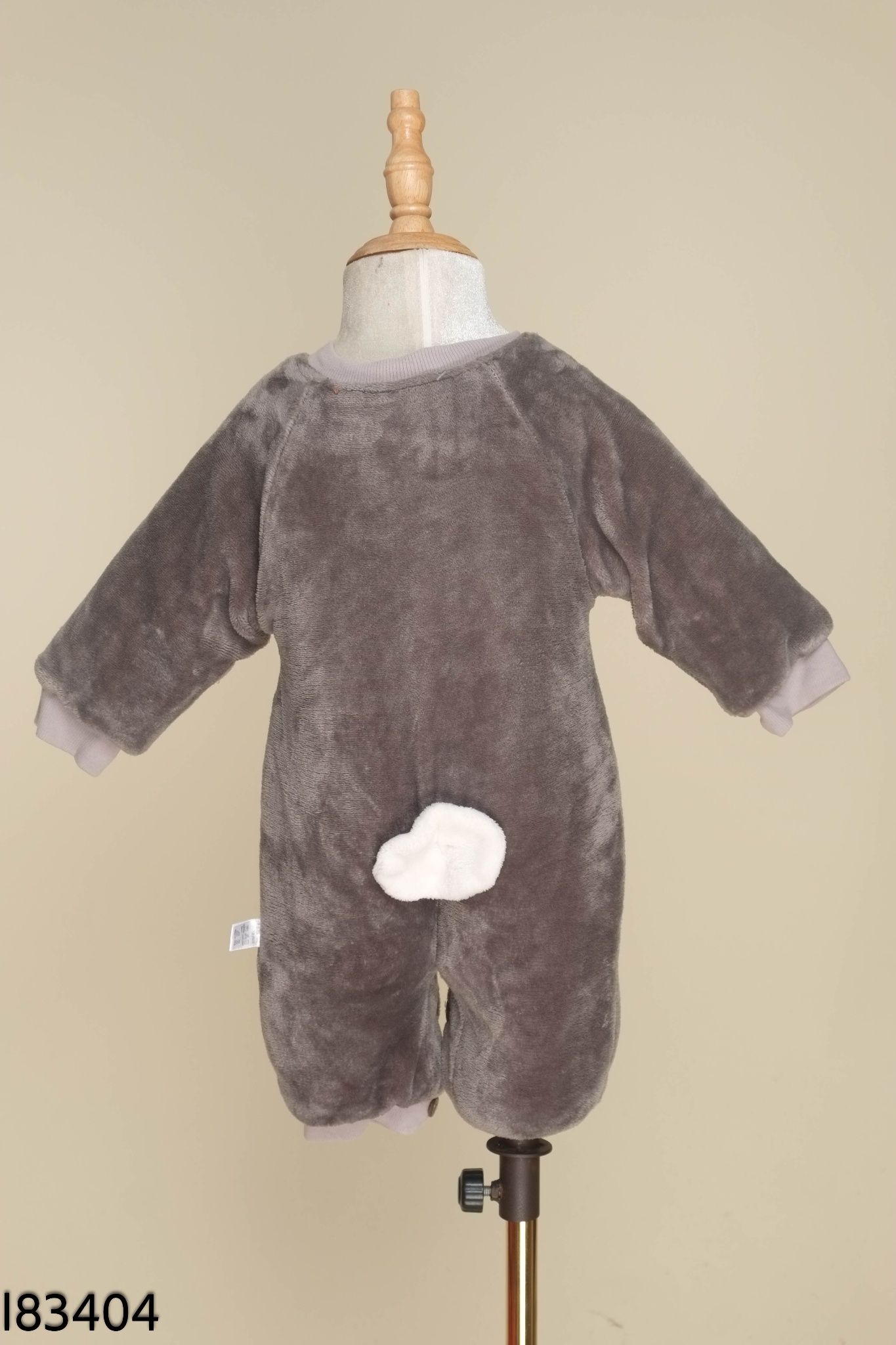 Jumpsuits lông xám mix trắng họa tiết KIDS