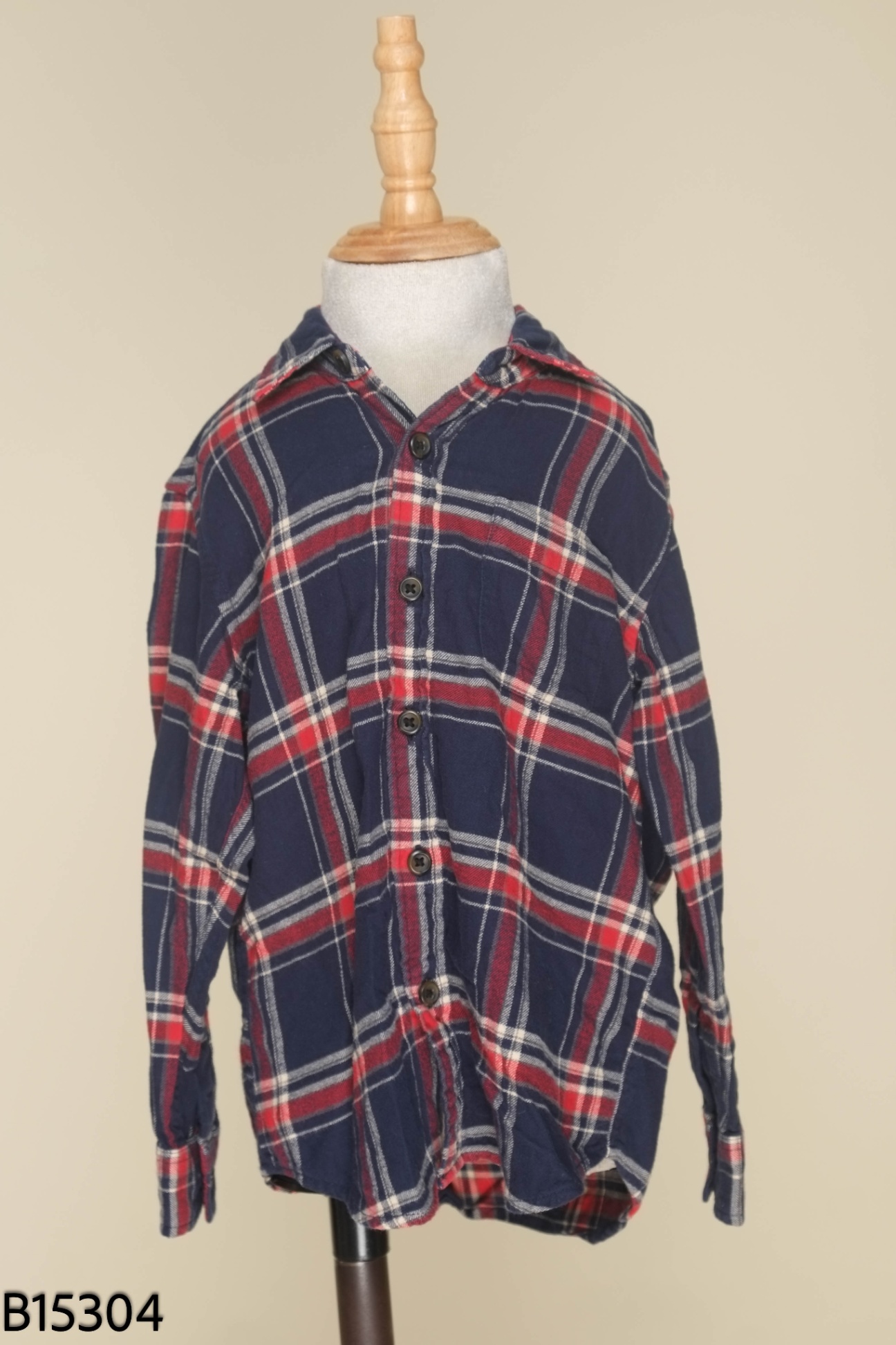 Áo sơ mi UNIQLO xanh caro đỏ KIDS