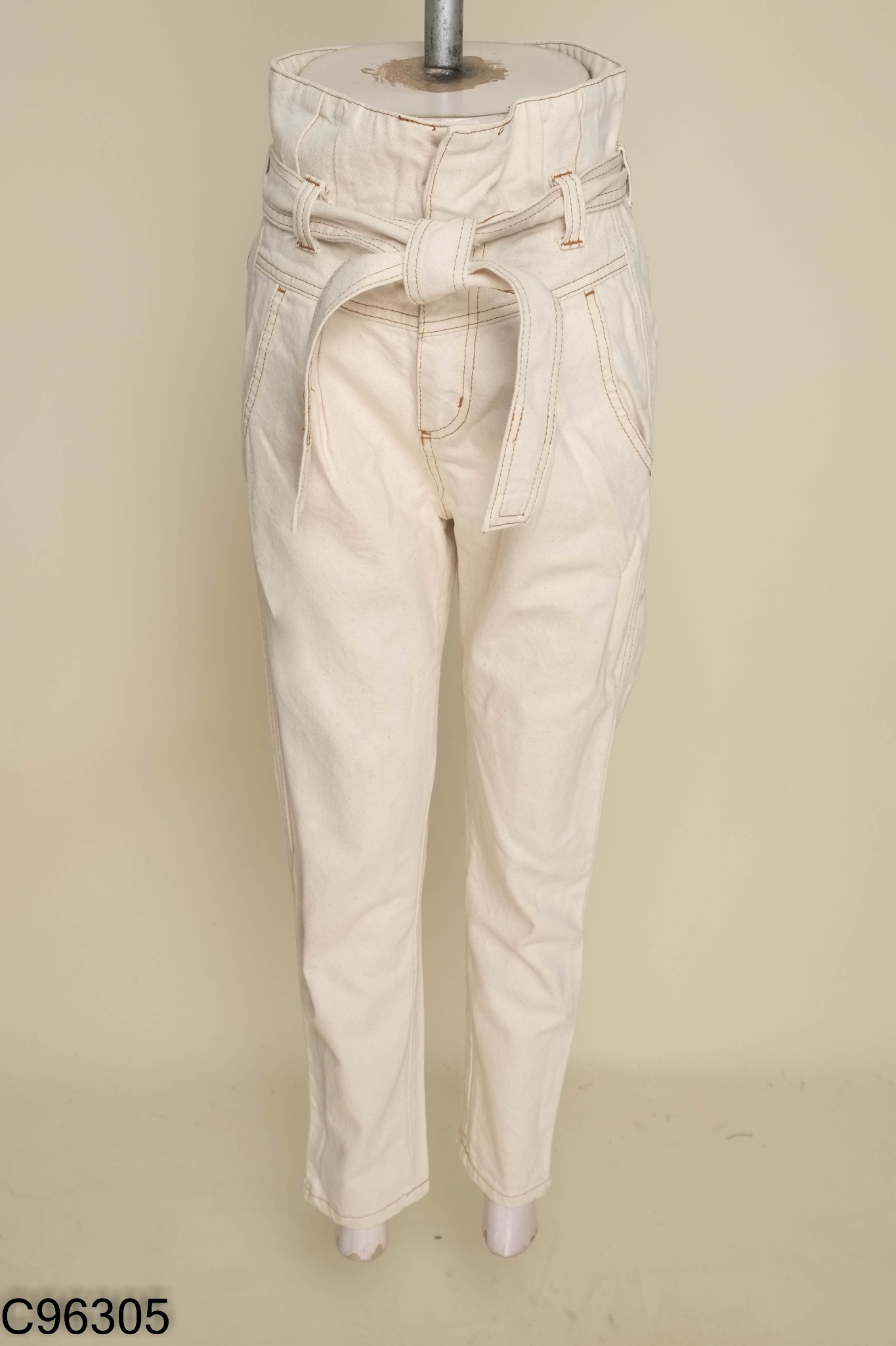 Quần jeans be TRENDYOL phối đai