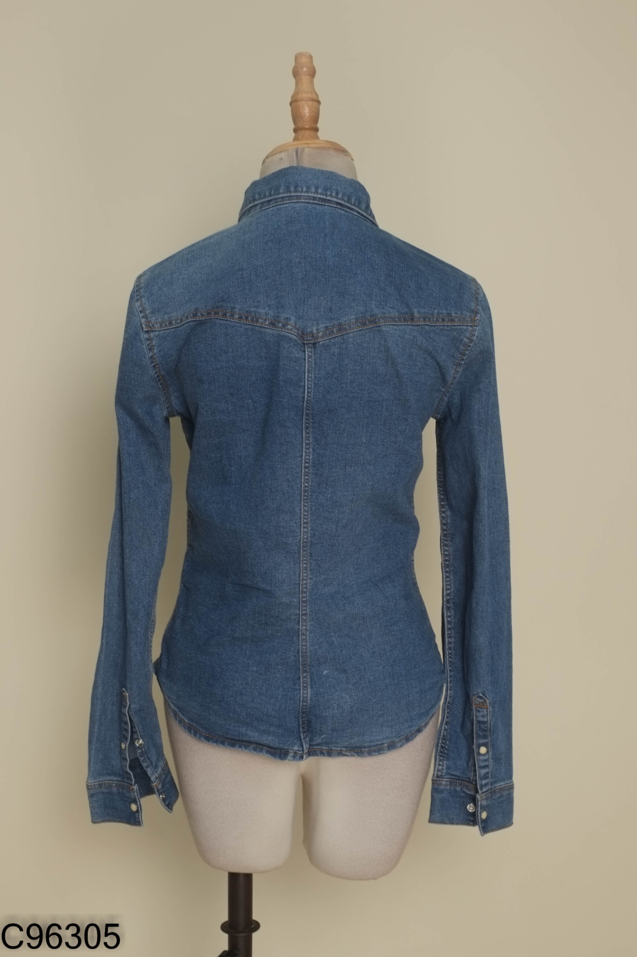 Áo sơ mi HM jeans xanh