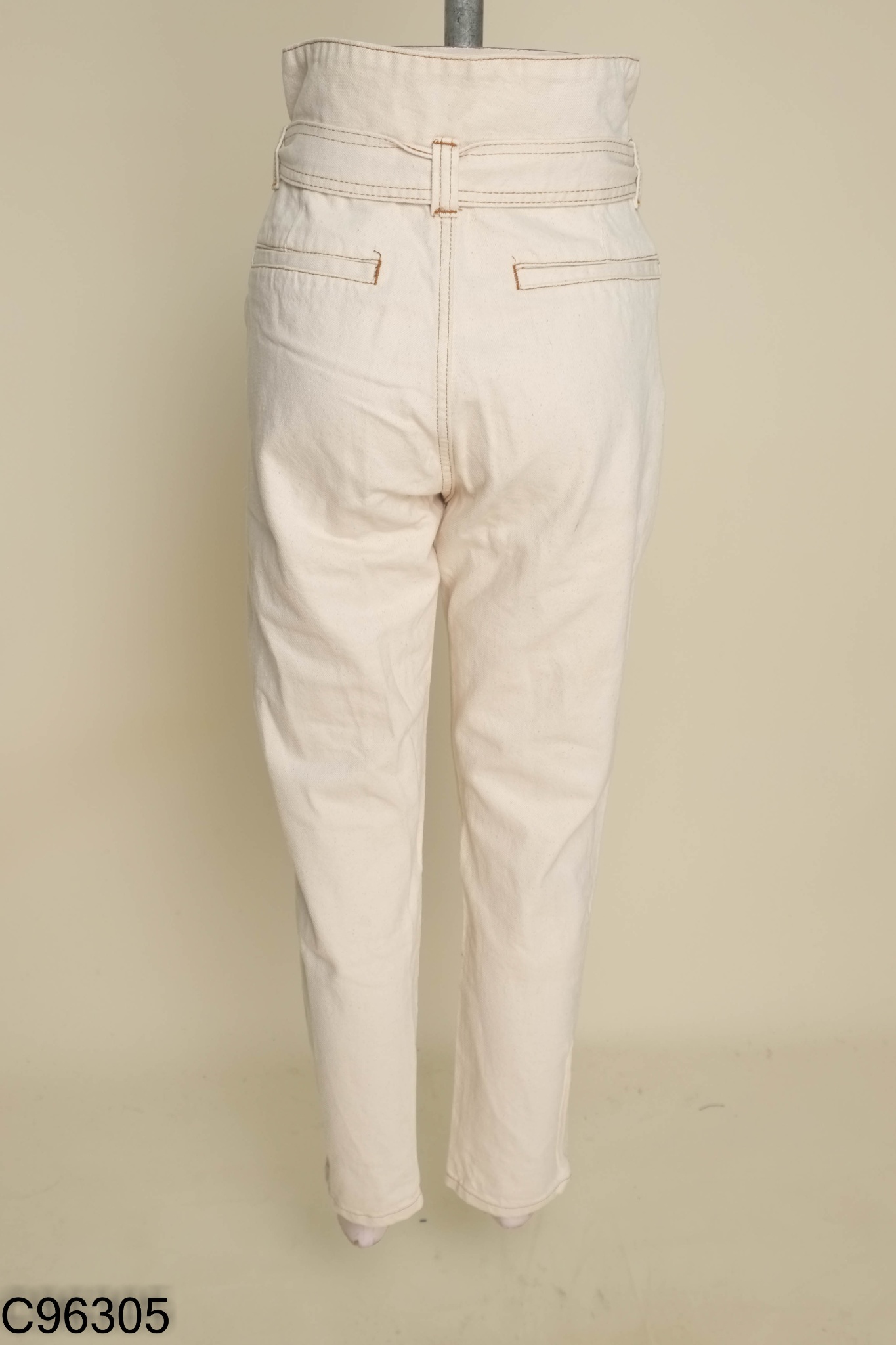 Quần jeans be TRENDYOL phối đai