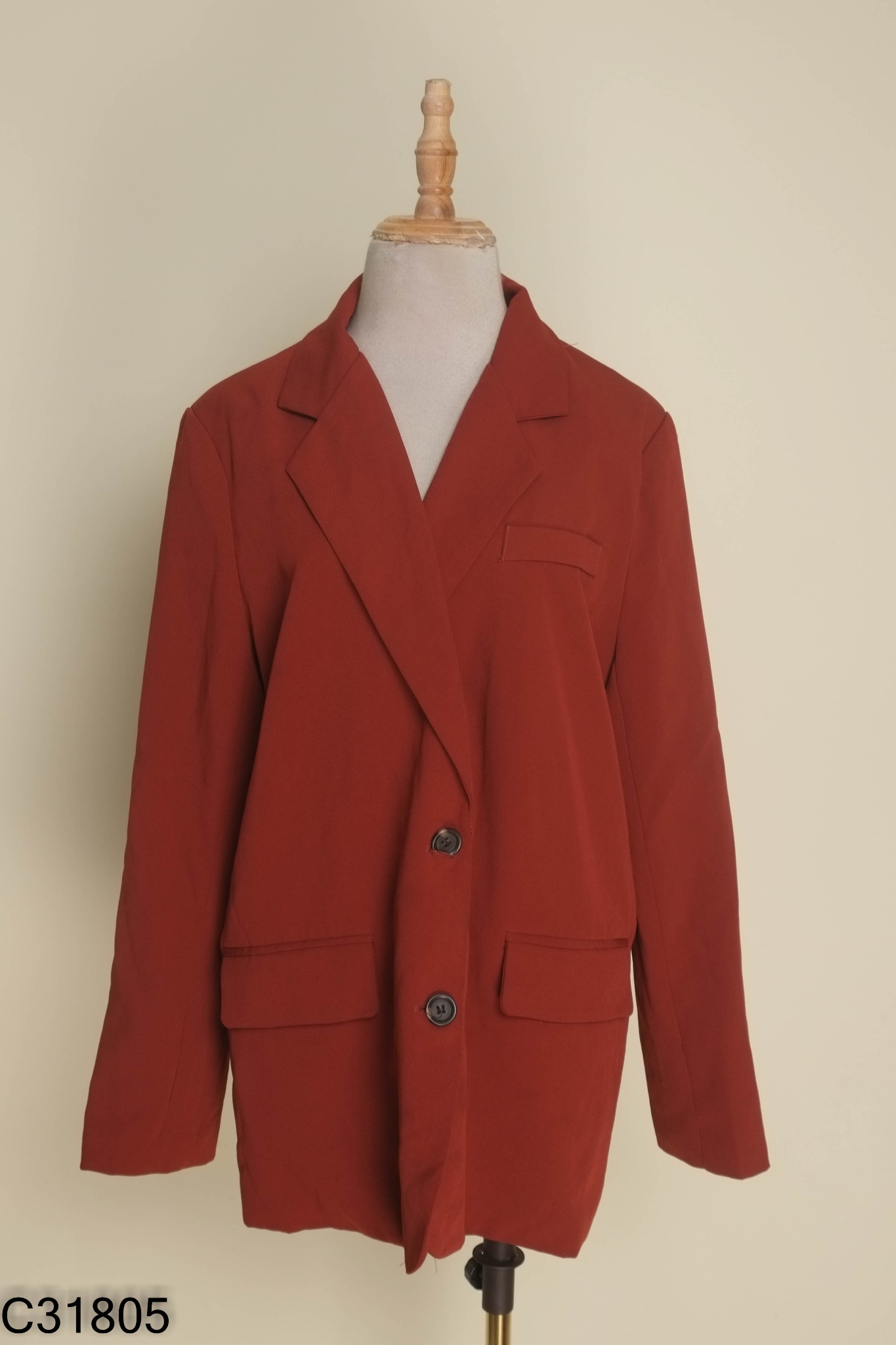 Áo blazer đỏ cam