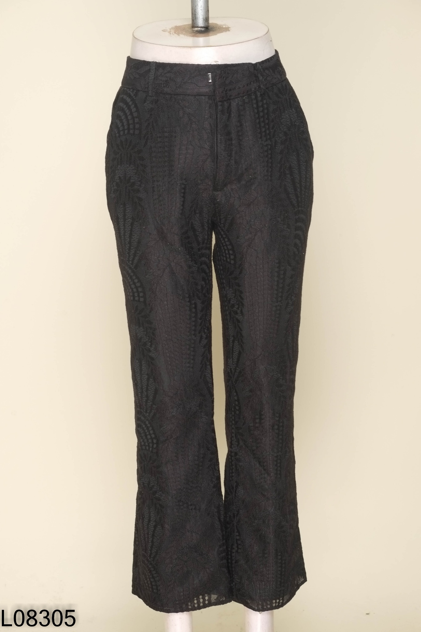 Quần đen ELISE họa tiết ren