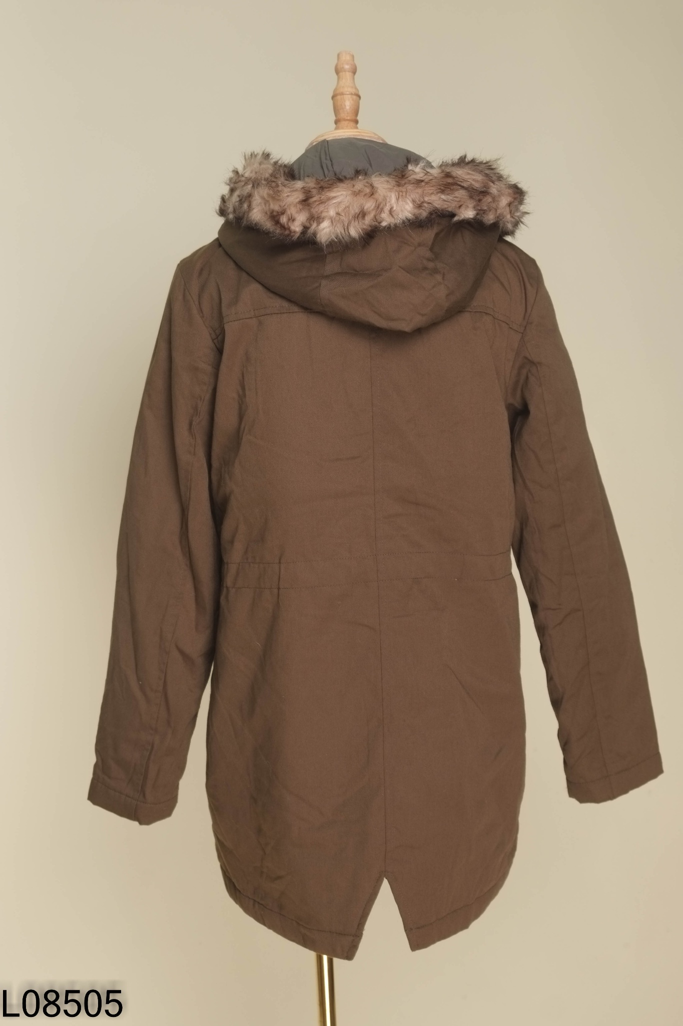 Áo khoác kaki TBJ NEARBY nâu kèm mũ lông