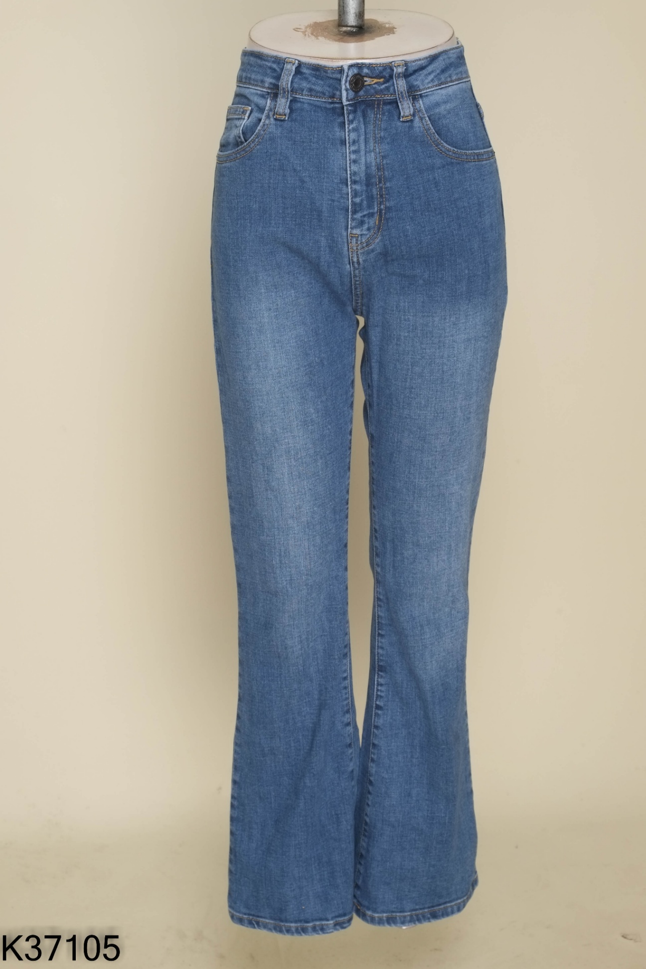 Quần jean ELISE xanh ống loe