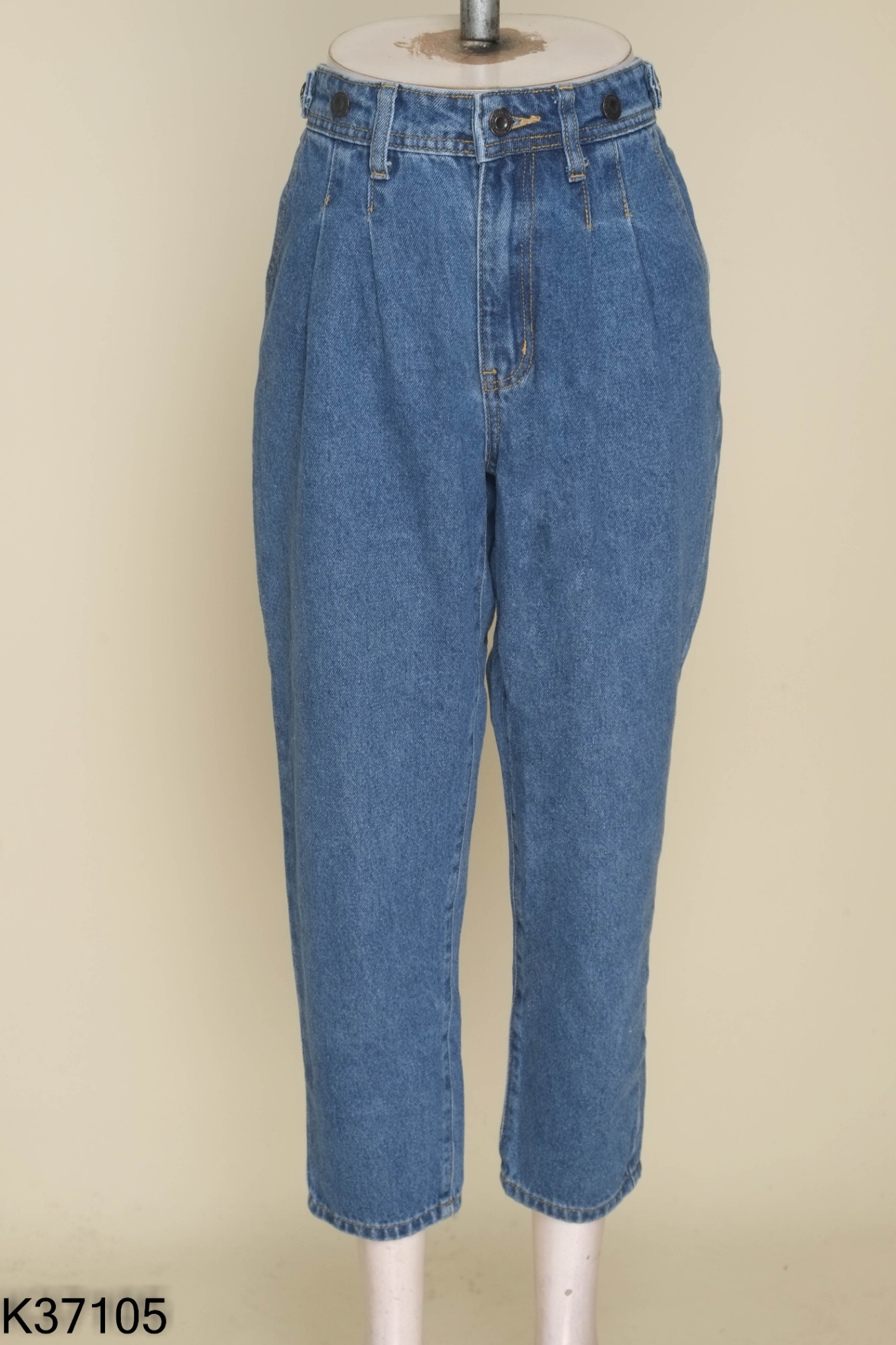 Quần jean ELISE xanh ống baggy