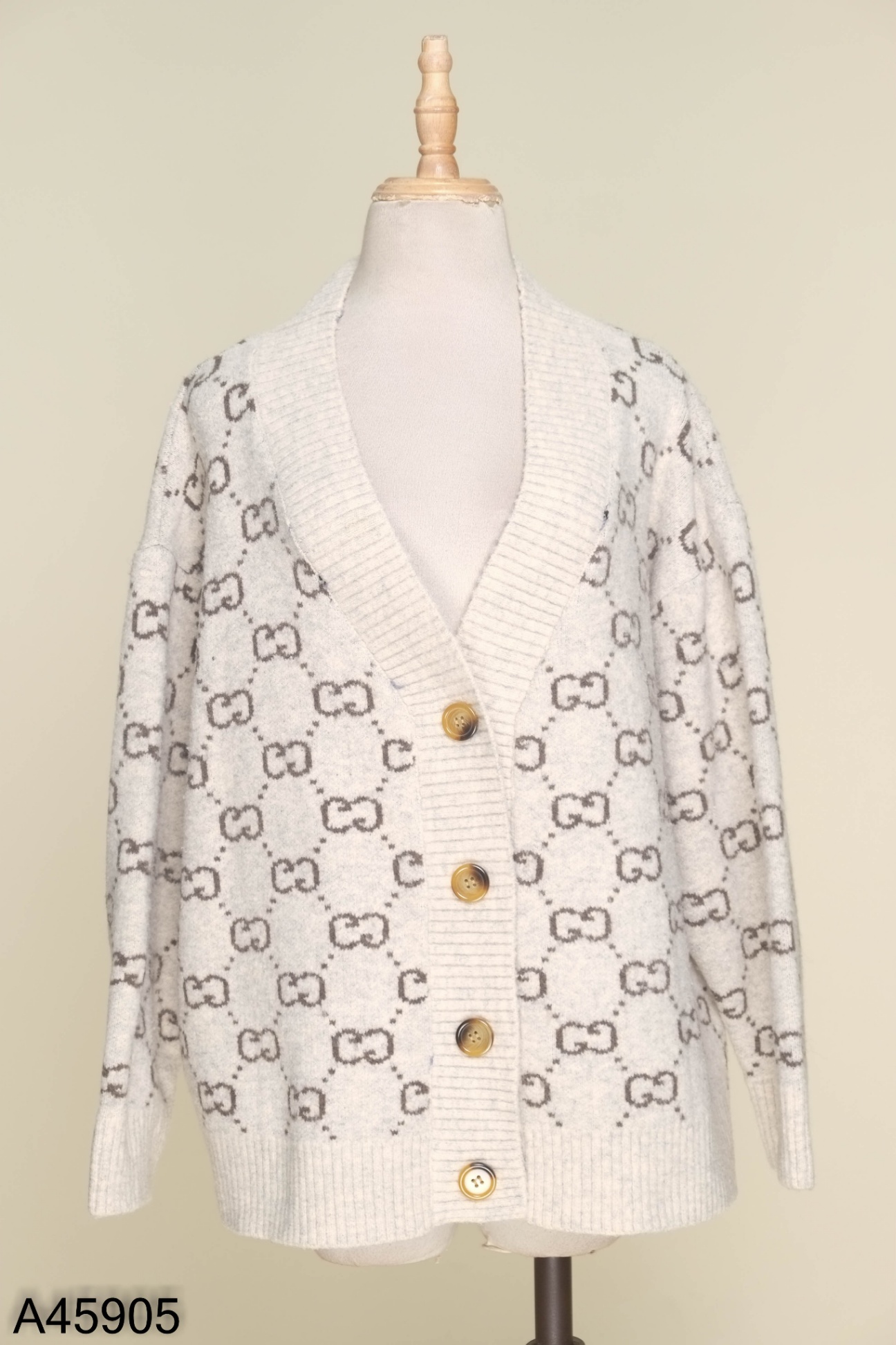 Áo cardigan len be họa tiết