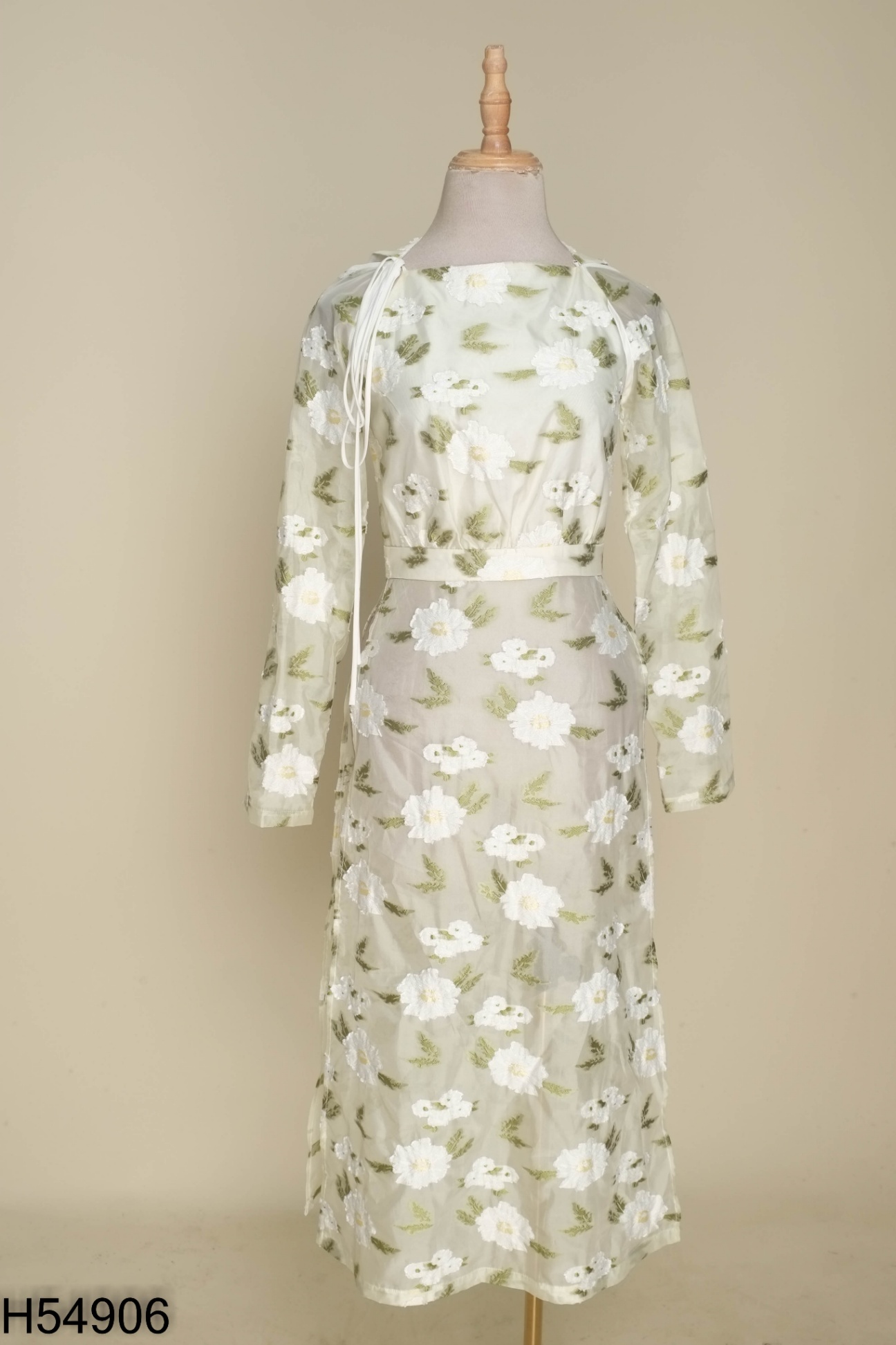 Áo dài MIÊN ATELIER xanh hoa