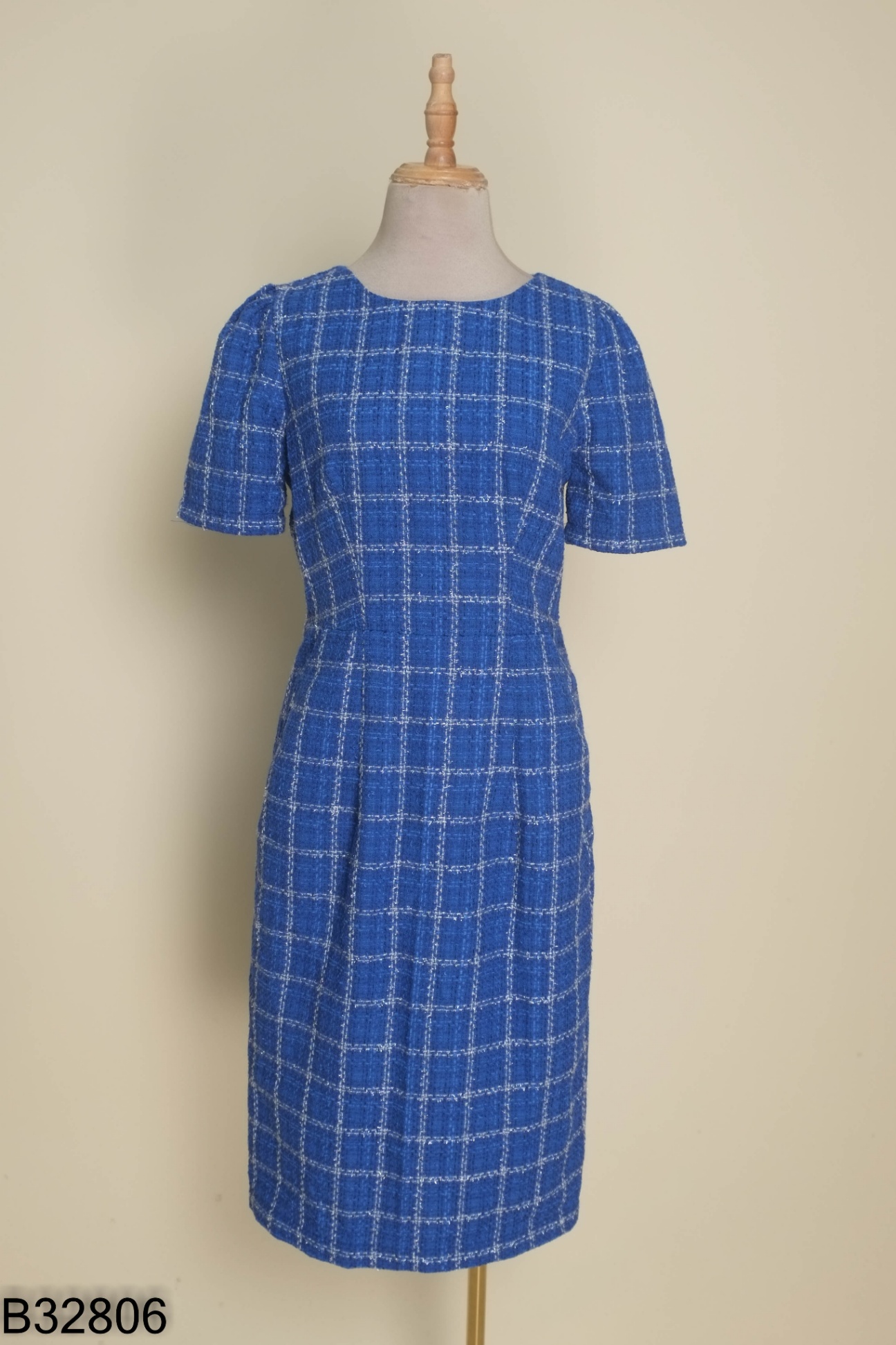 Váy dạ BOUTIQUE xanh kẻ trắng