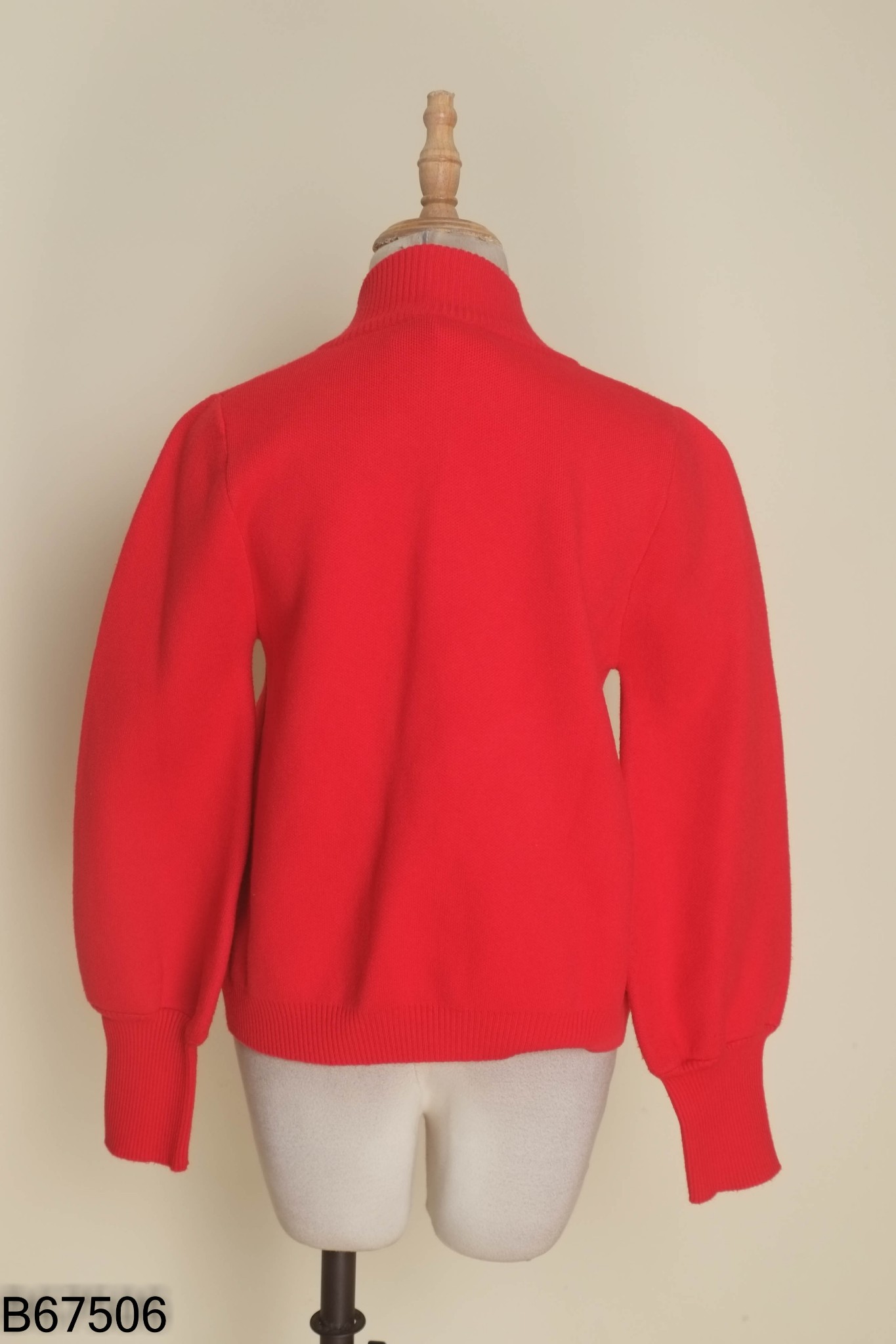 Áo cardigans len đỏ 2 túi