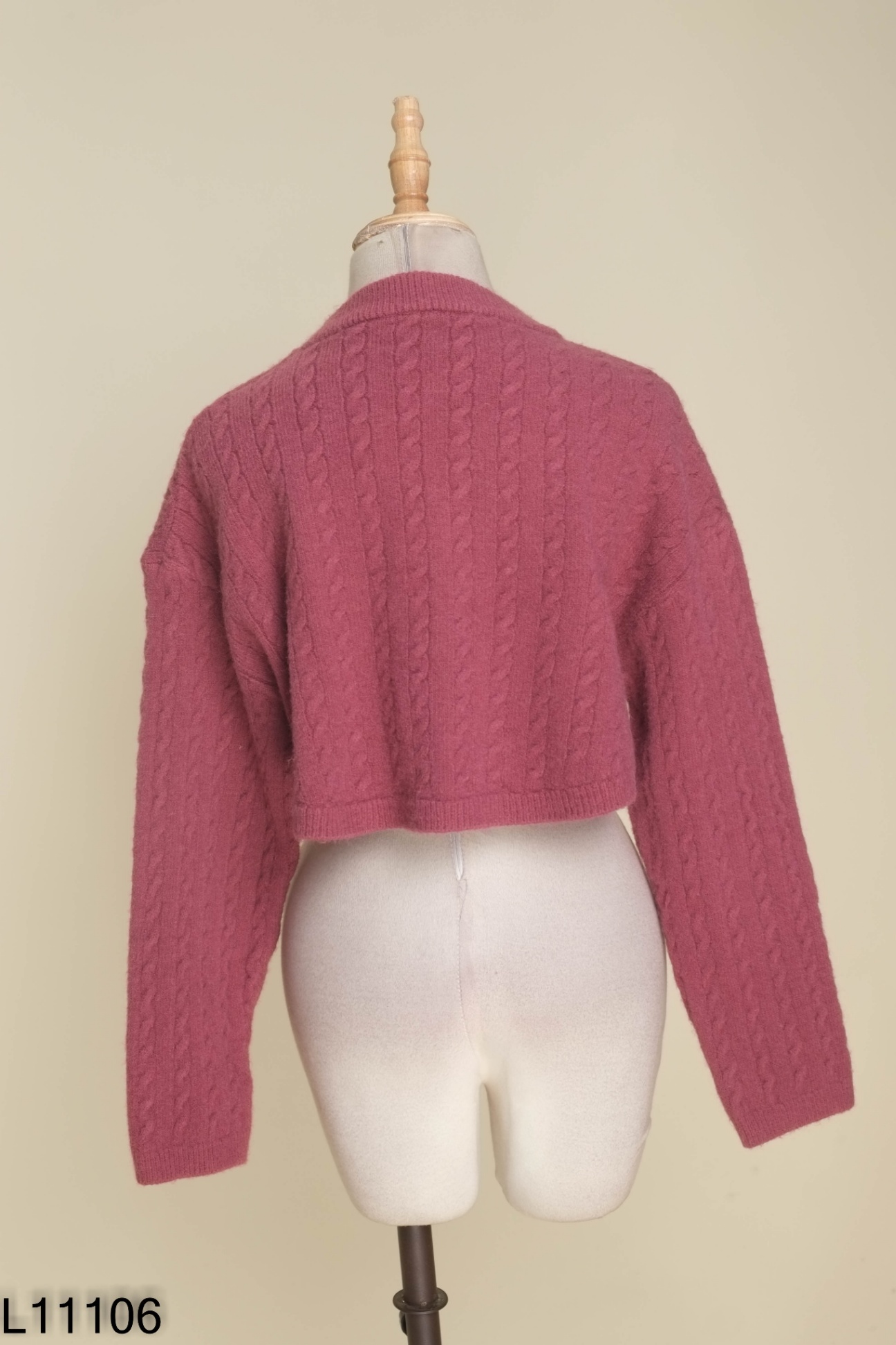 Áo len tím croptop