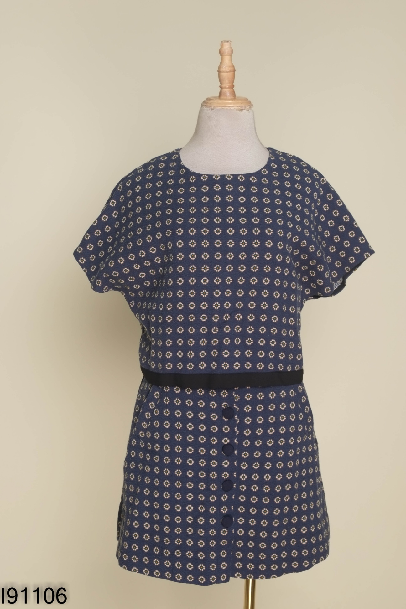 Set Áo xanh than ELISE hoa + chân váy