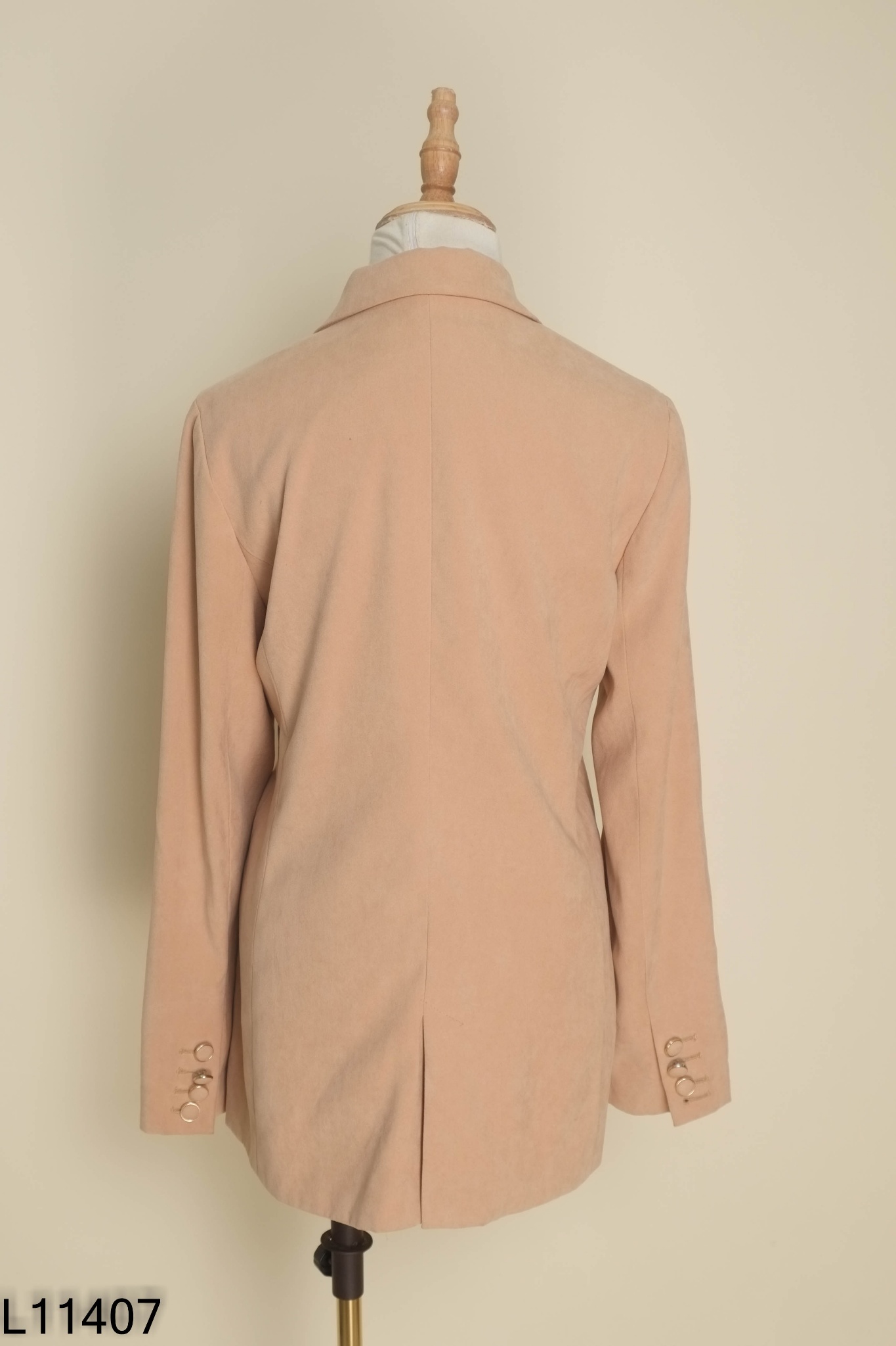 Áo blazer nâu trơn
