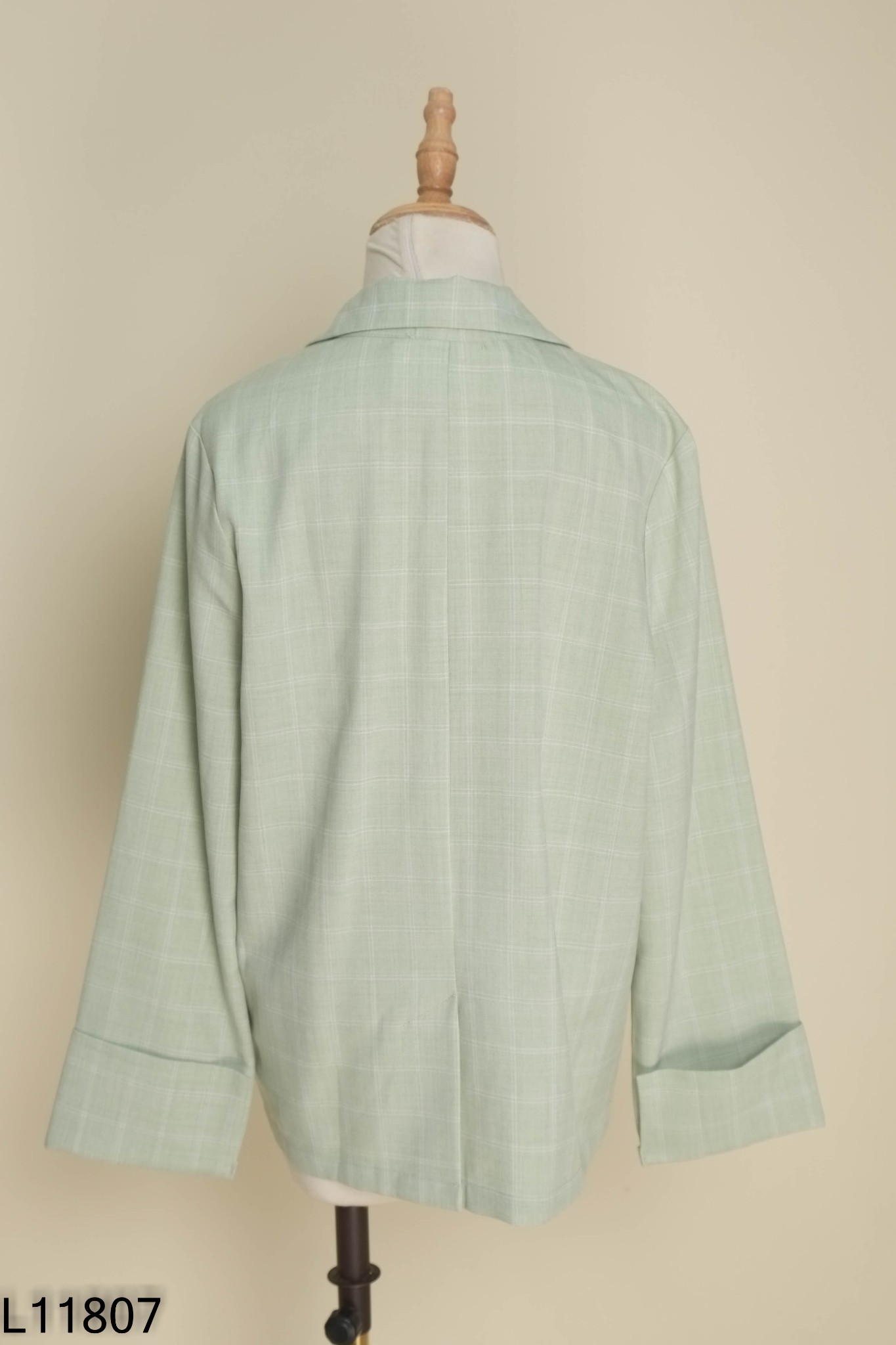 Áo khoác vest GUAMC xanh kẻ