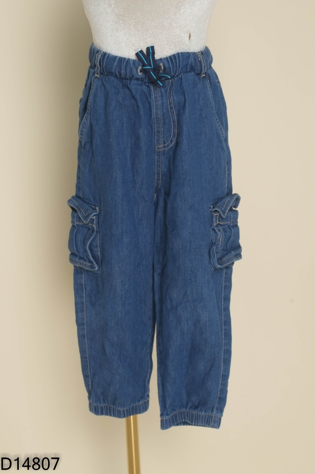 Quần jeans xanh túi hộp KIDS