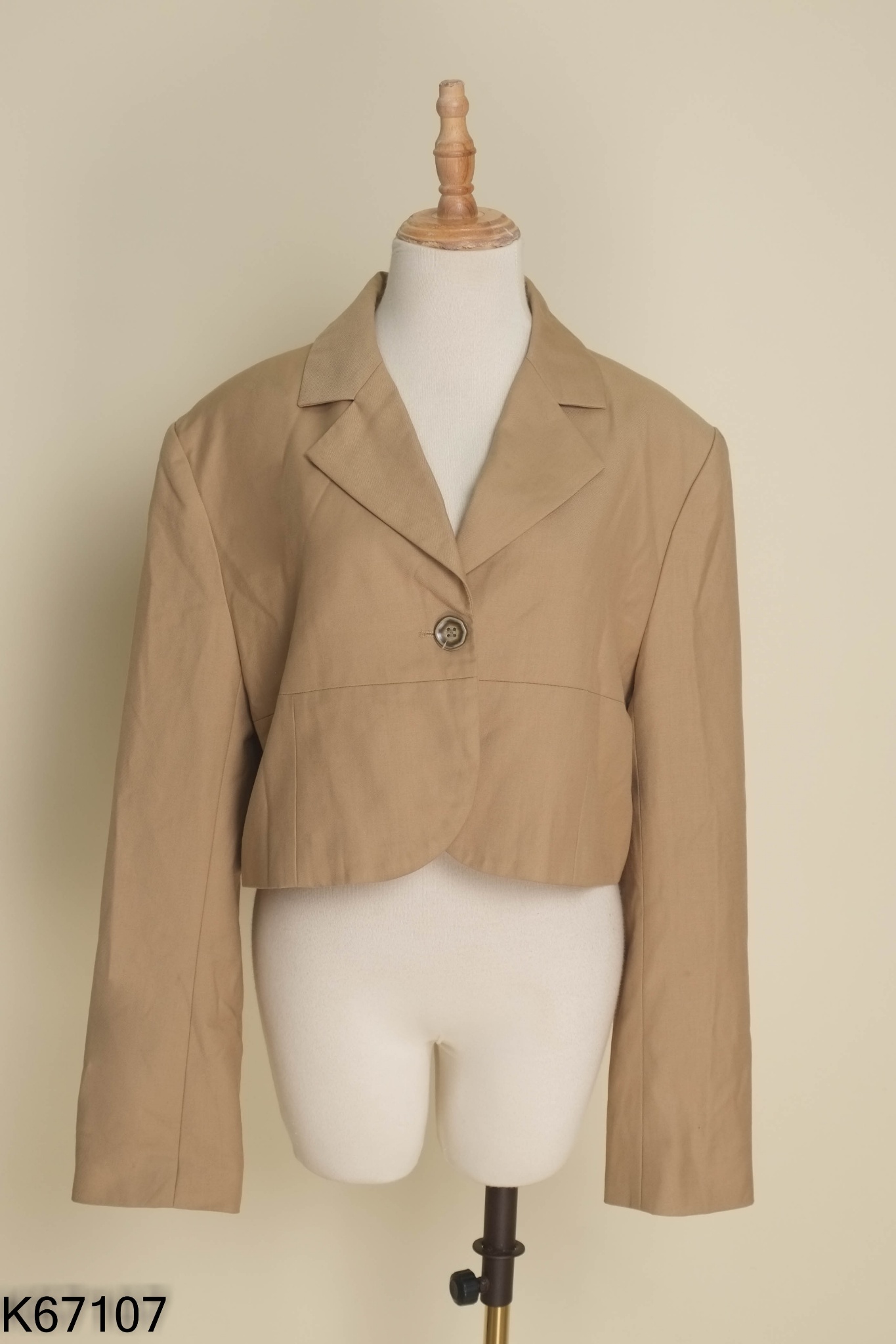 Áo khoác vest nâu ngắn