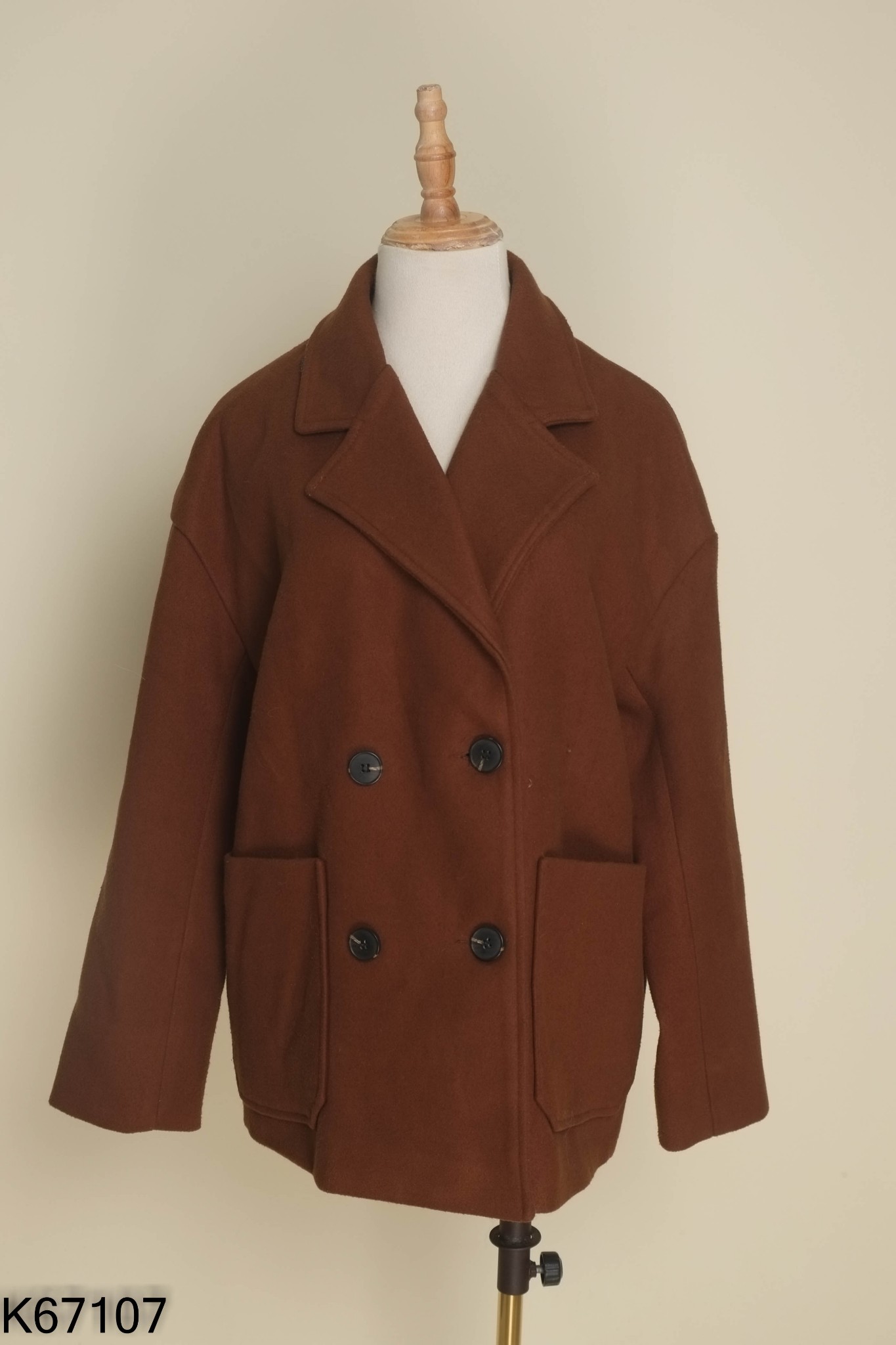 Áo khoác vest dạ nâu