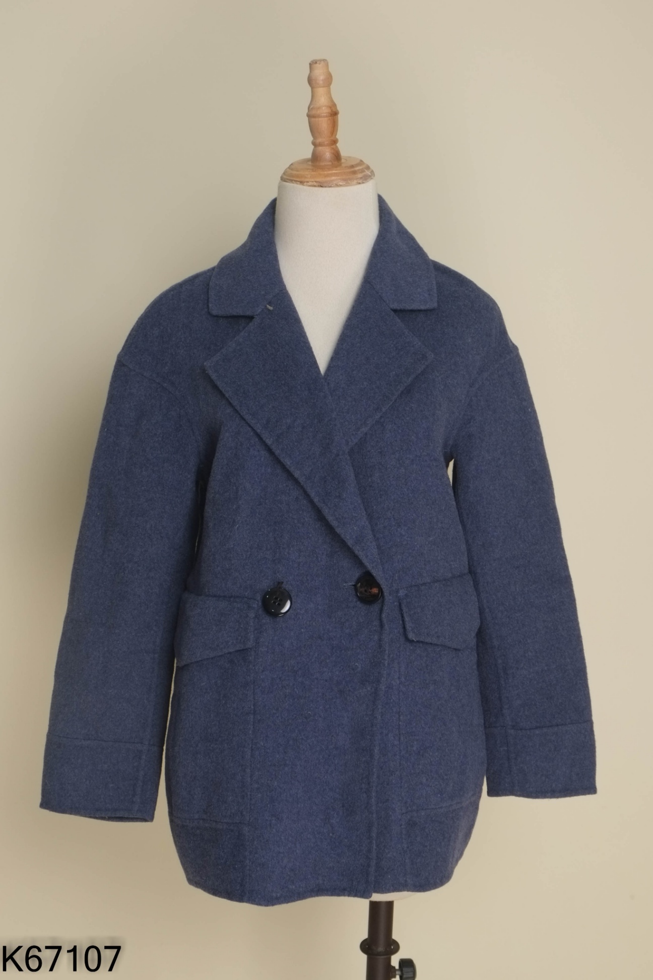 Áo khoác vest dạ xanh