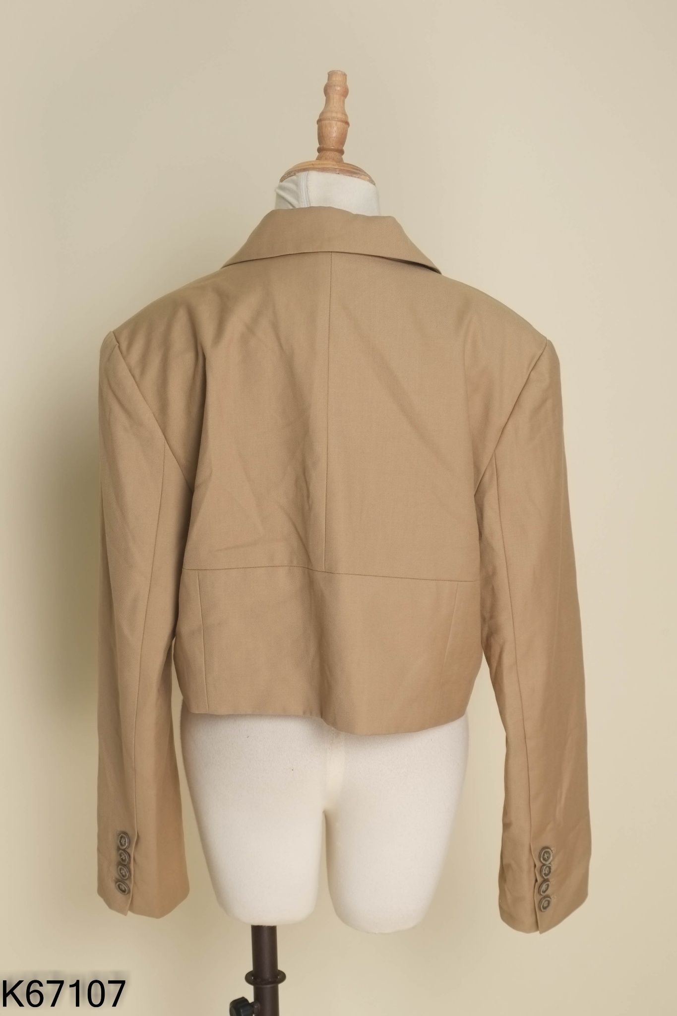 Áo khoác vest nâu ngắn