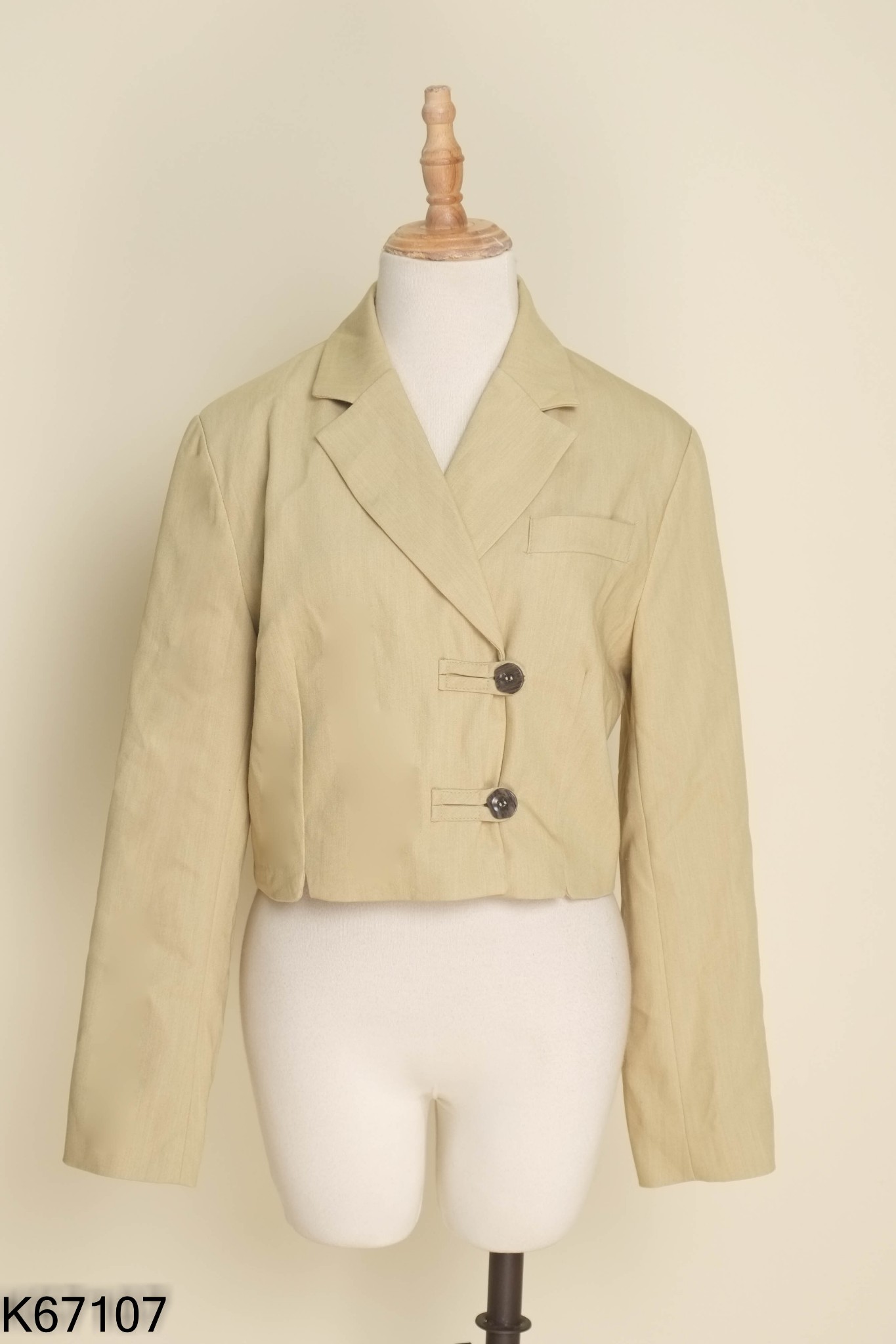Áo khoác vest xanh ngắn