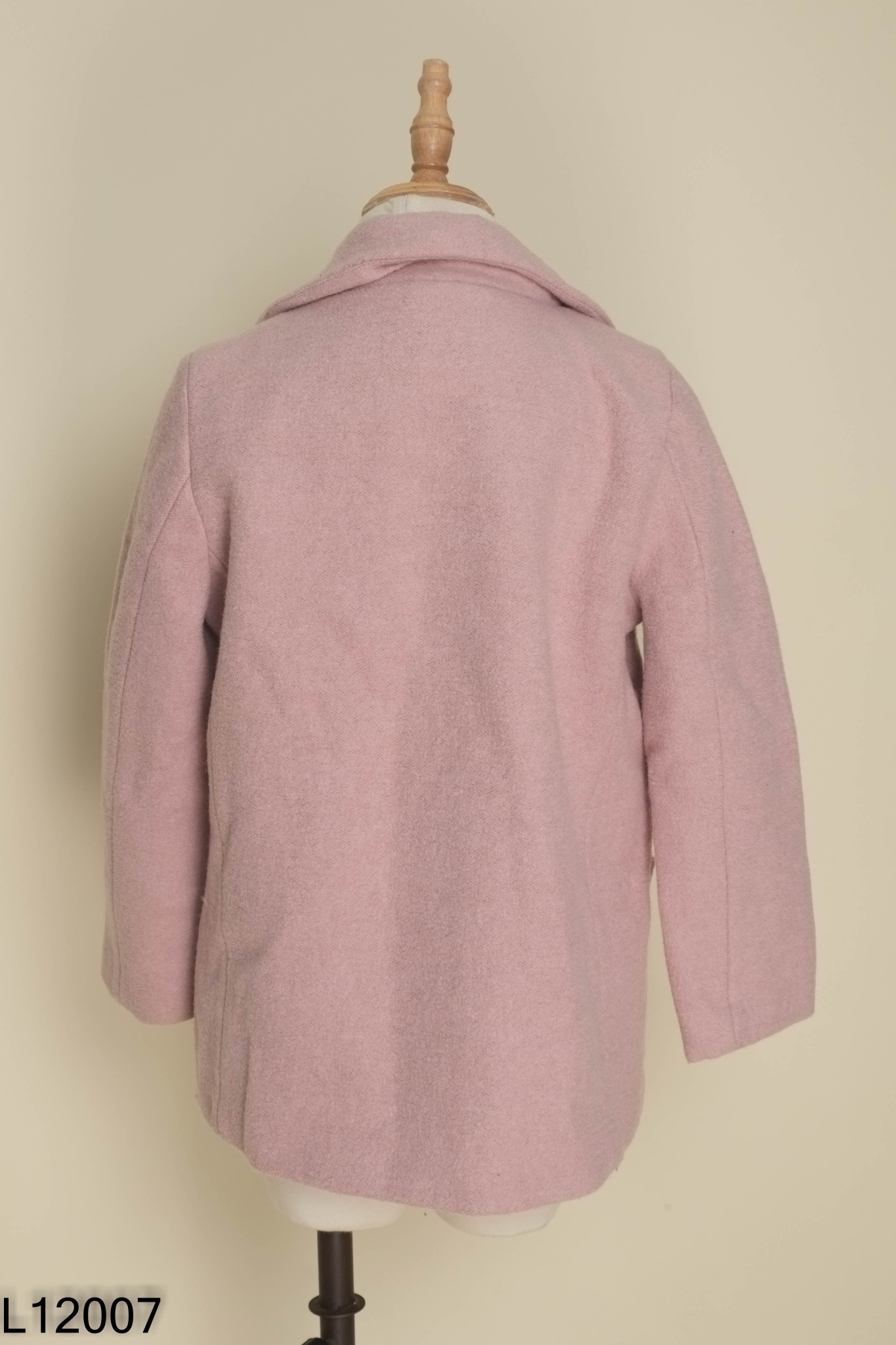 Áo khoác dạ hồng cổ vest