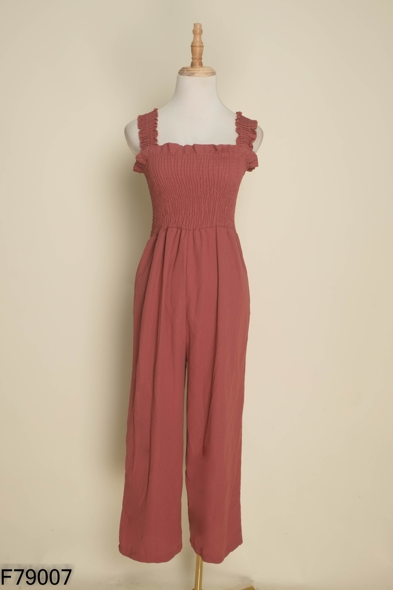 Jumpsuits hồng đất chun ngực