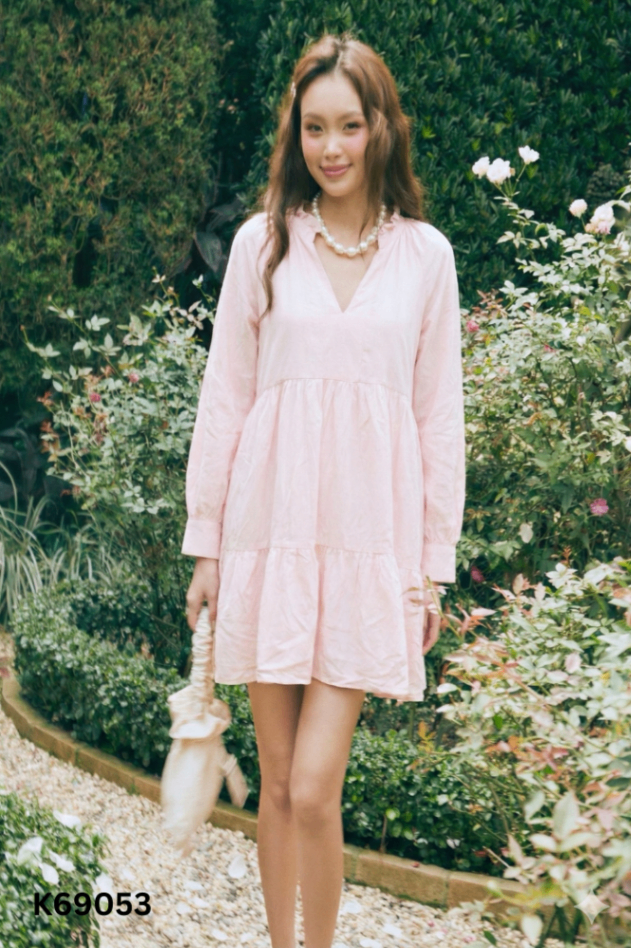 Váy DOTTIE babydoll hồng nhạt