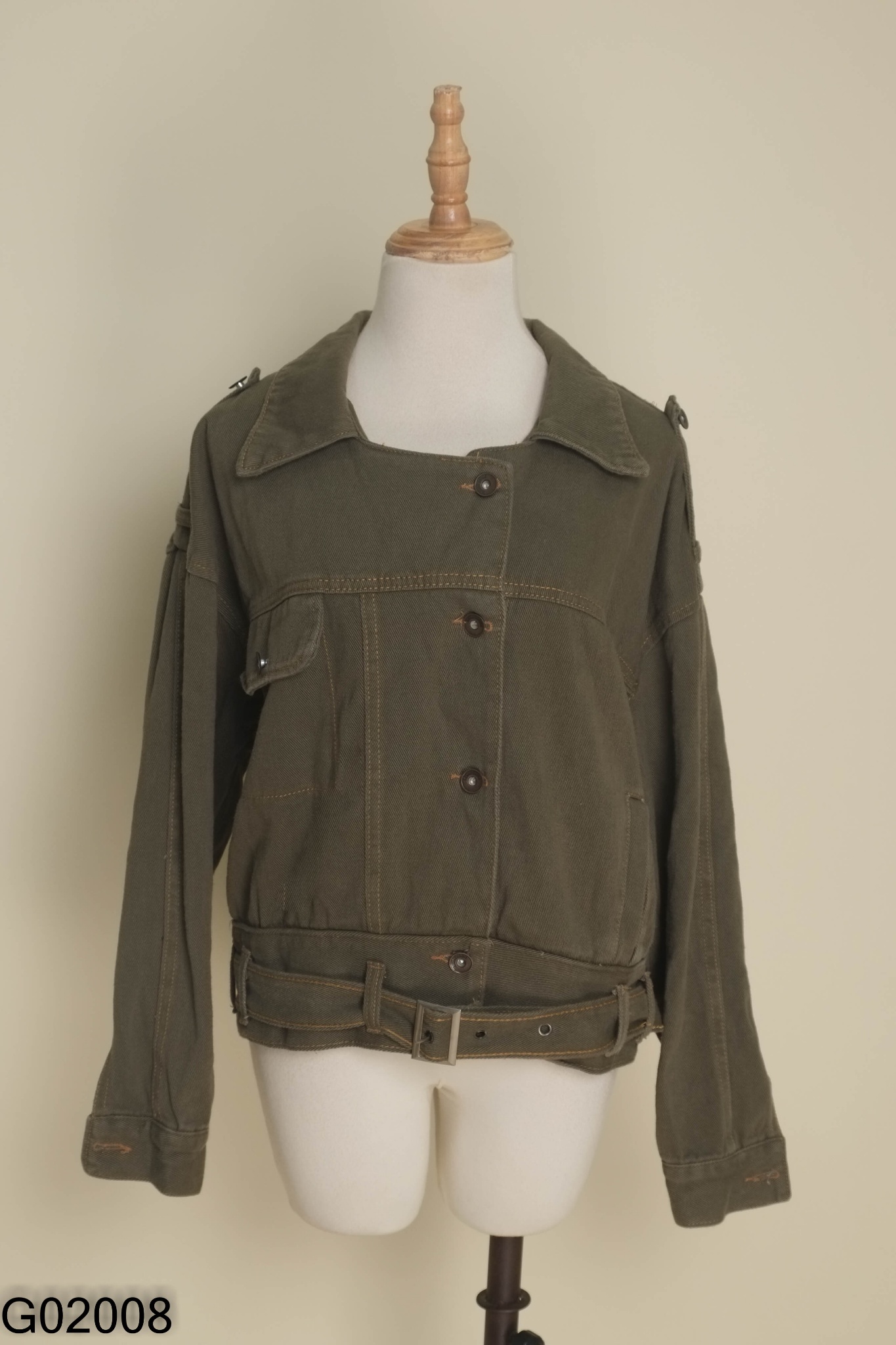 Áo khoác jeans xanh rêu