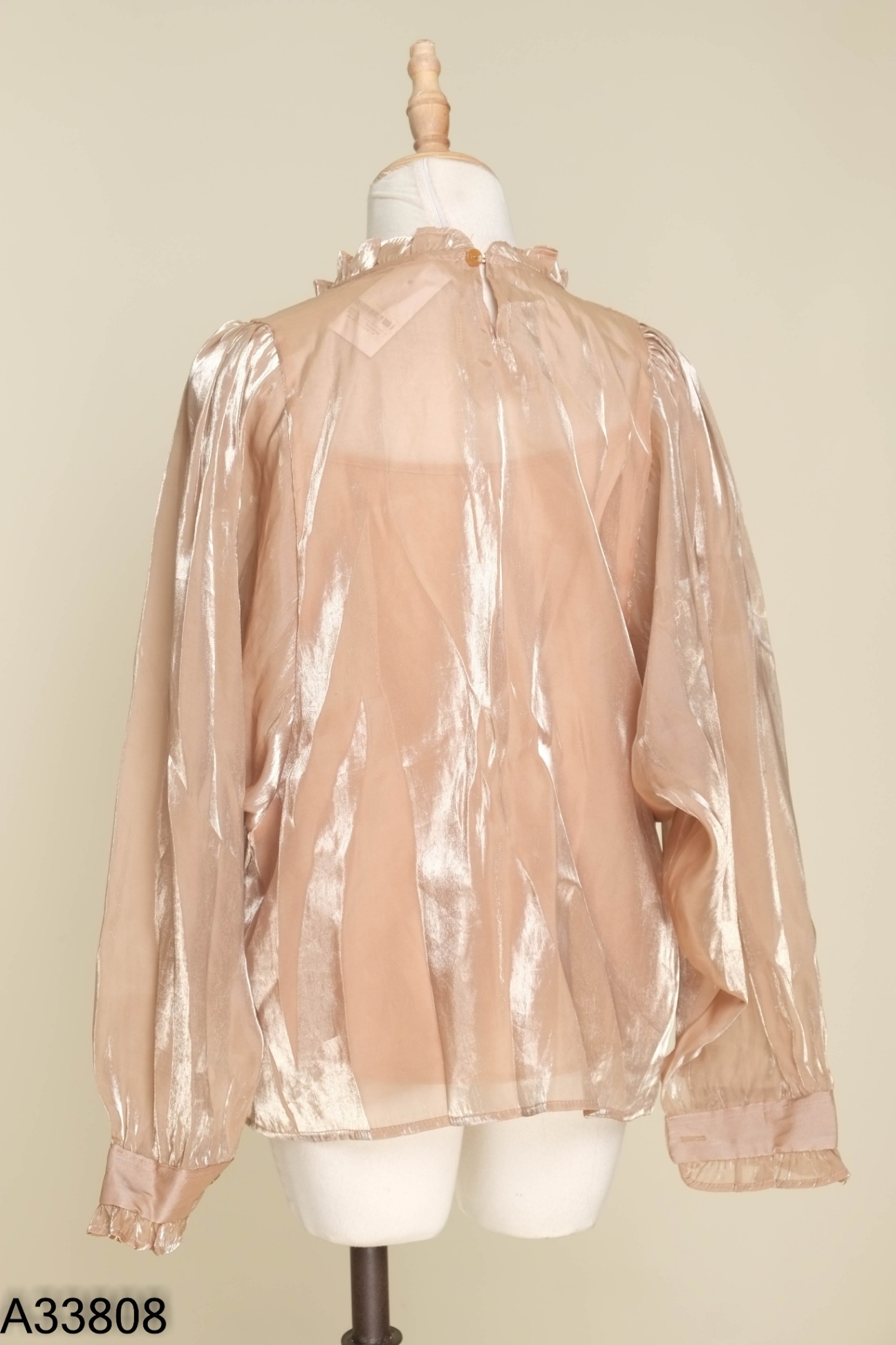 Áo organza nâu kèm áo trong