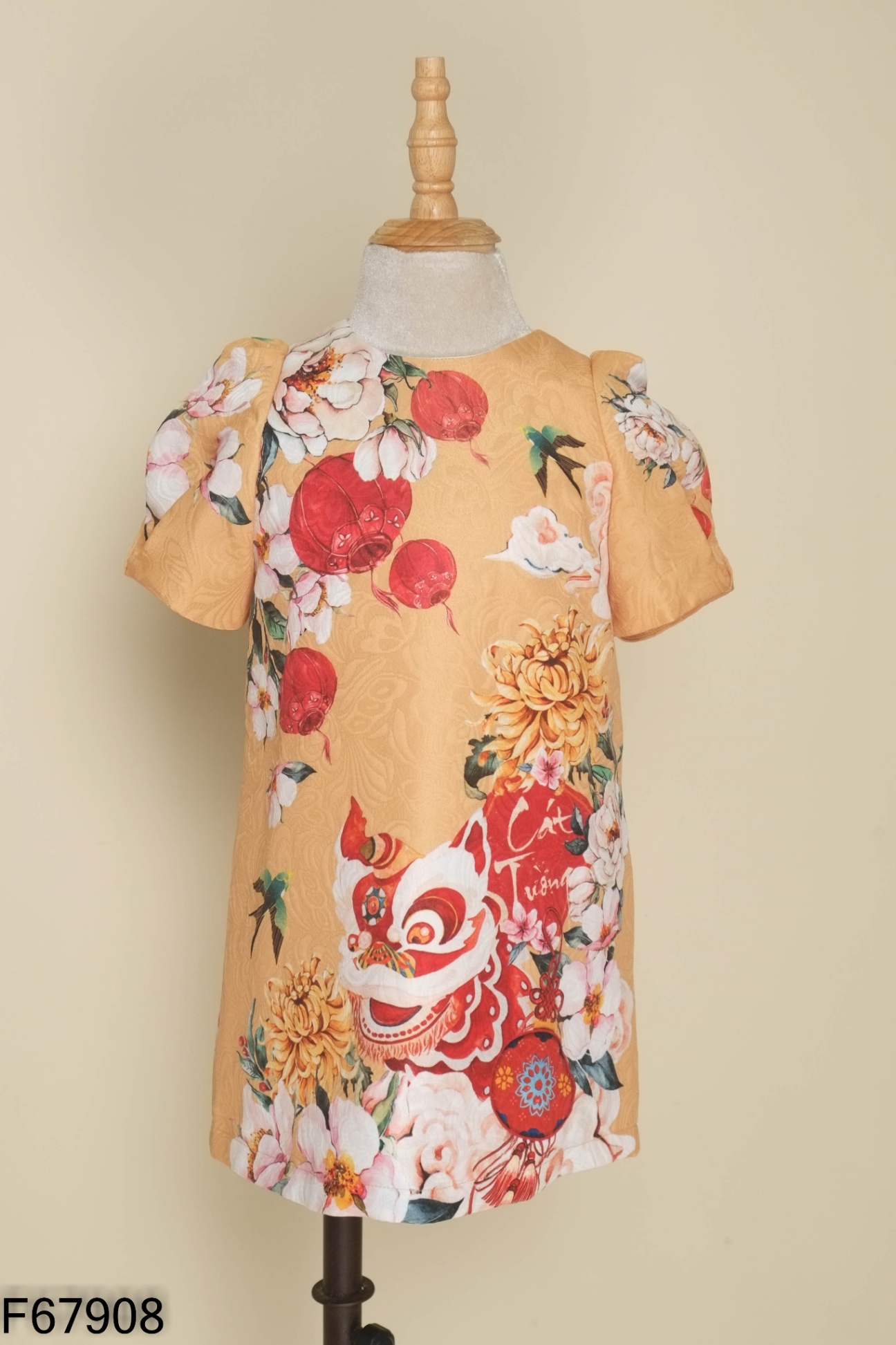 Váy ADORE DRESS vàng họa tiết kid