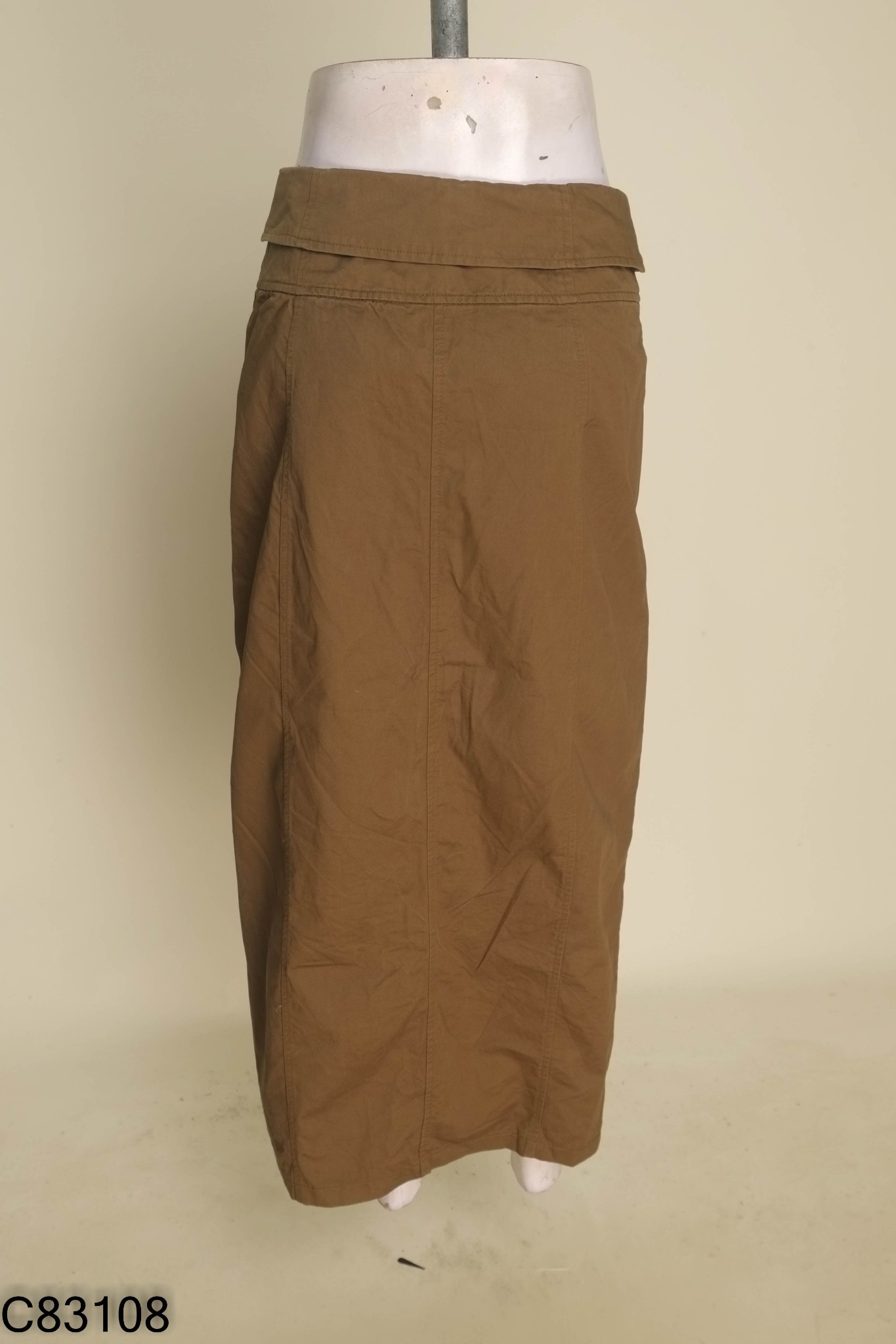 Chân váy kaki ZARA nâu rêu