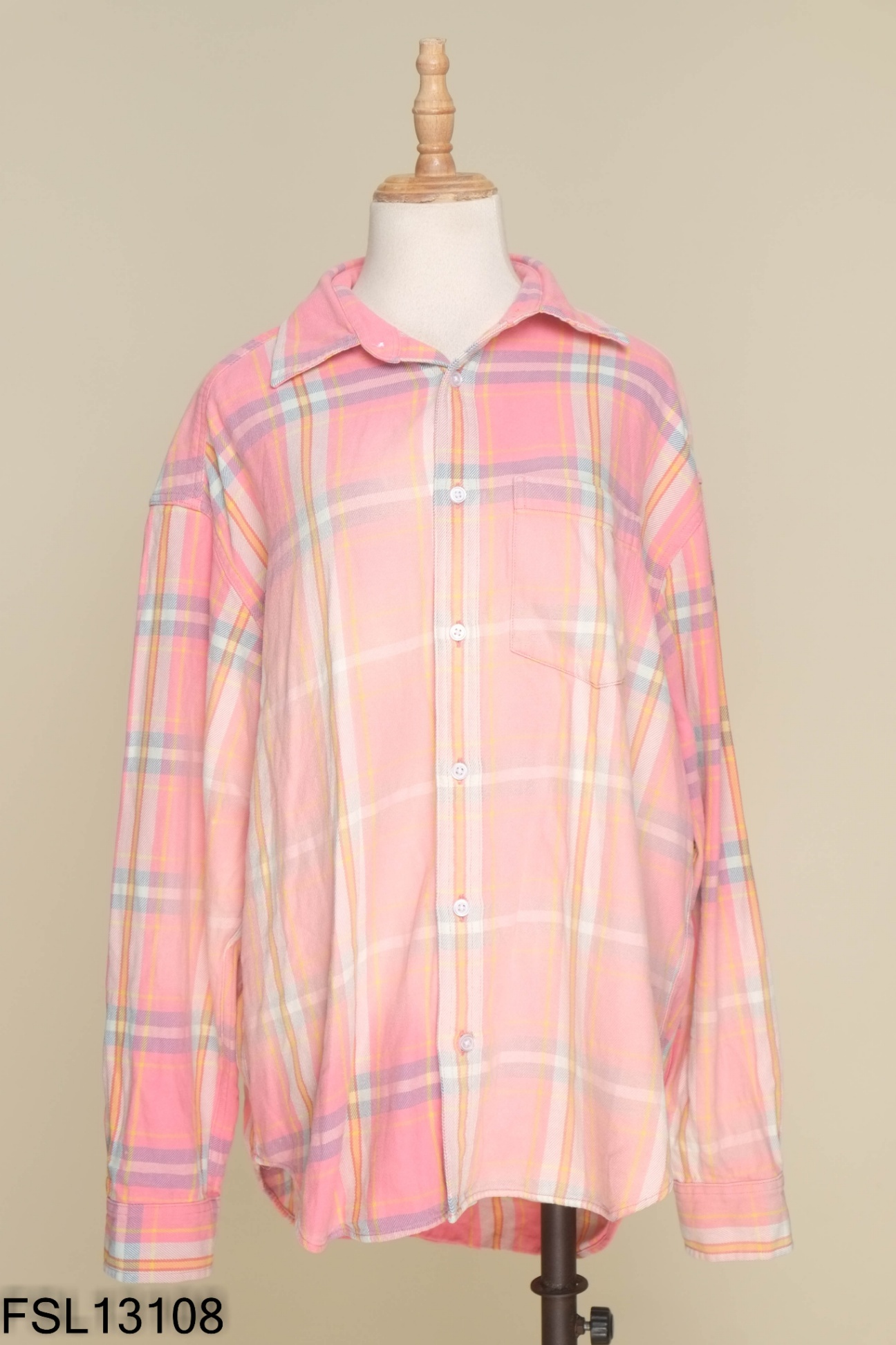 Áo sơ mi OLD NAVY hồng kẻ