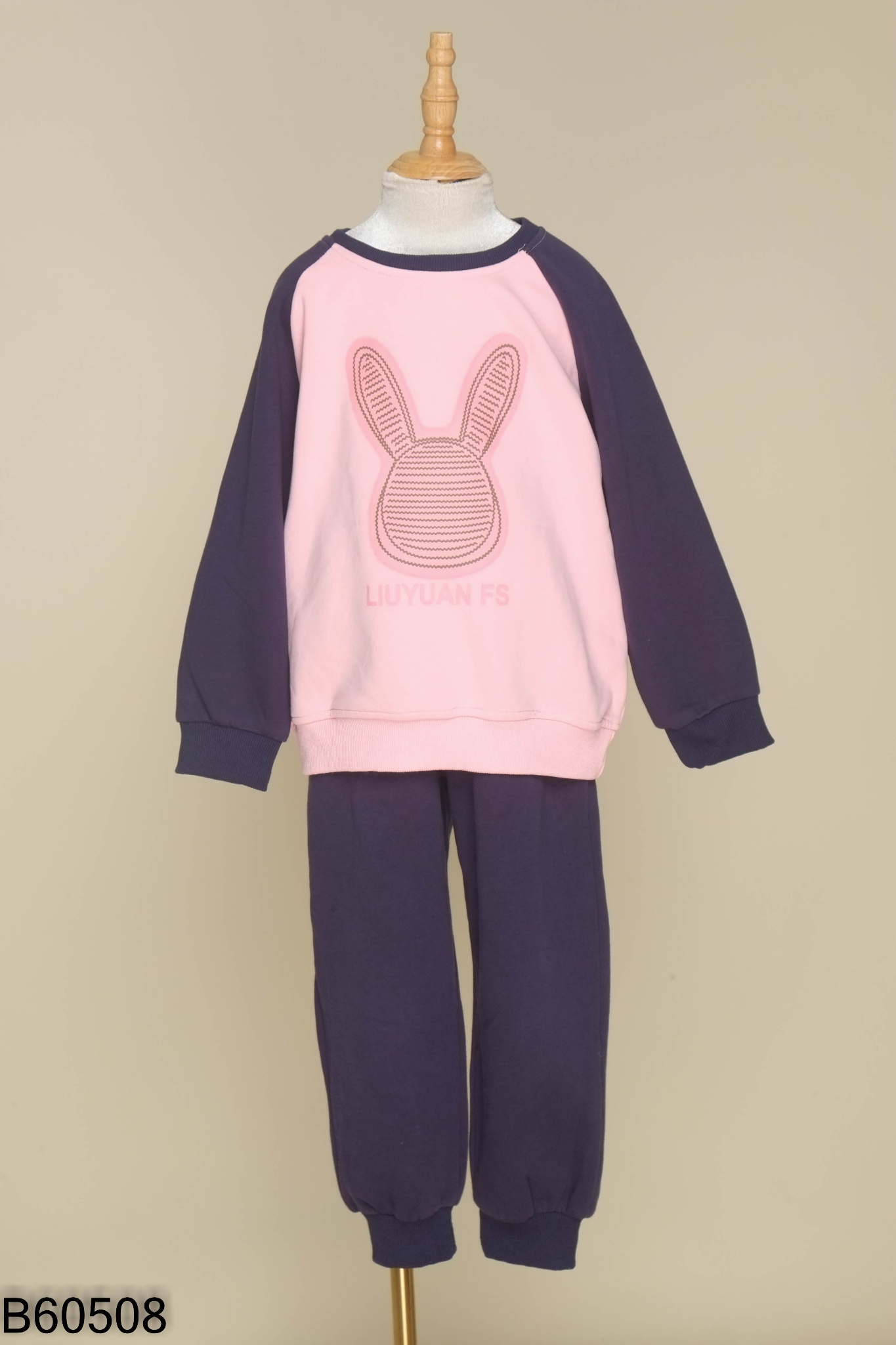 Set Áo nỉ hồng + quần xanh than KIDS