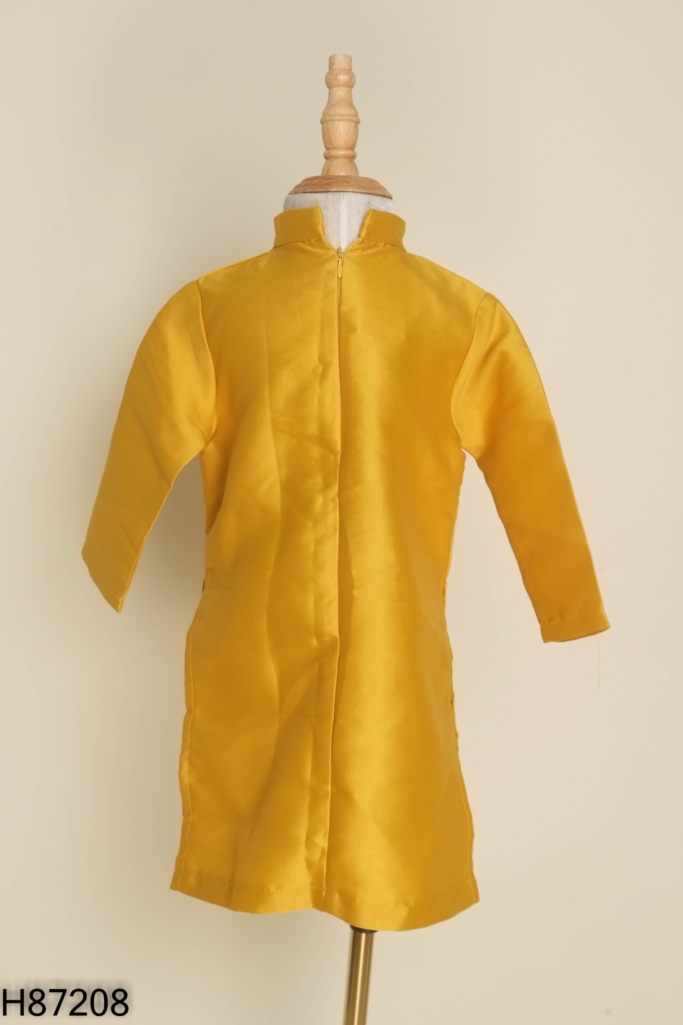 Áo dài vàng thêu ngựa KIDS