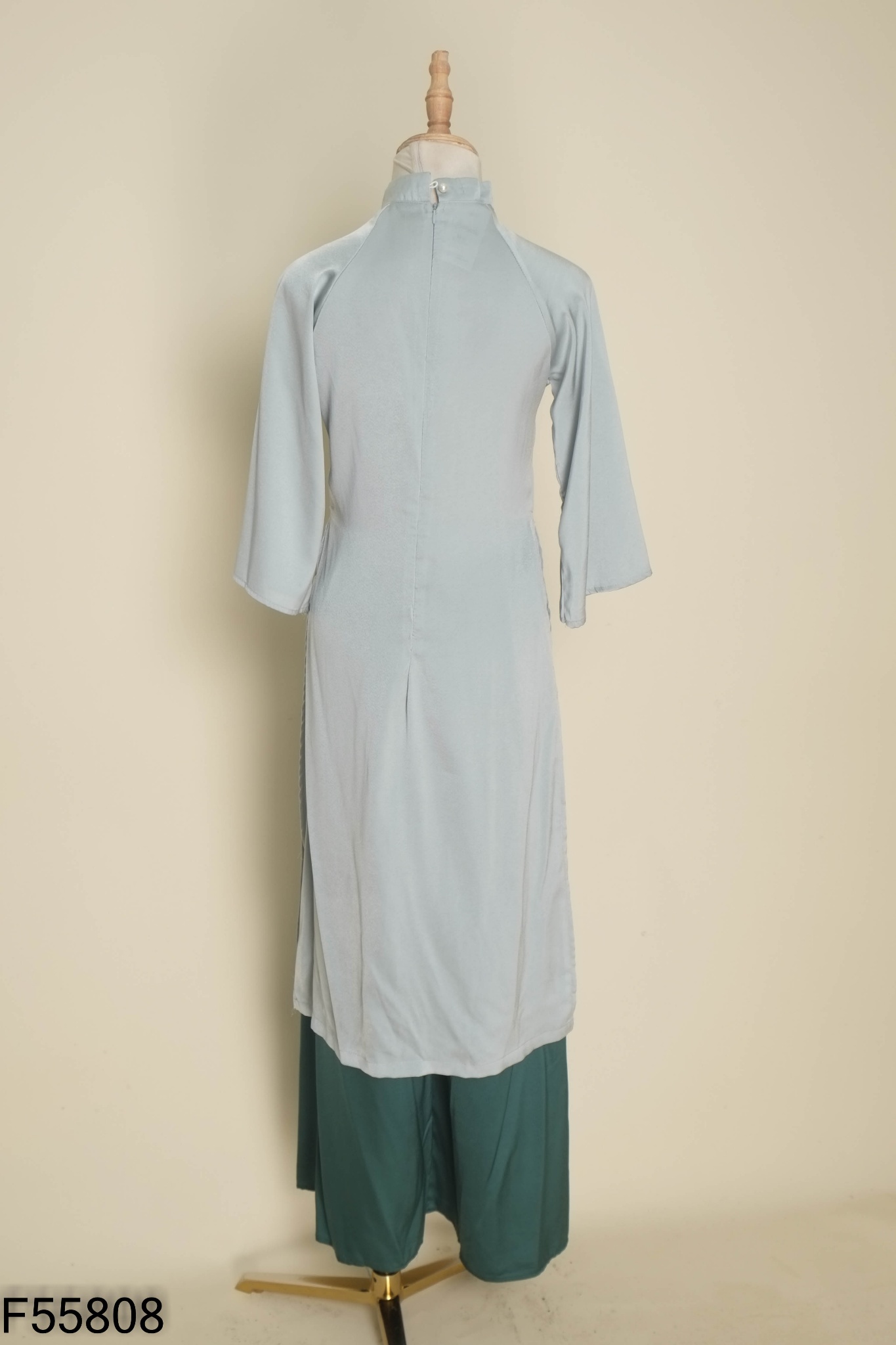 Set Áo dài xanh đính ngọc + quần dài