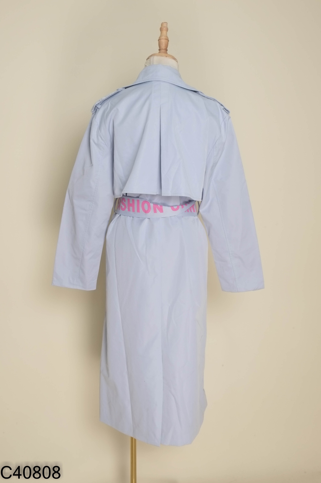Áo CHIRIS CHIC xanh dáng dài kèm đai