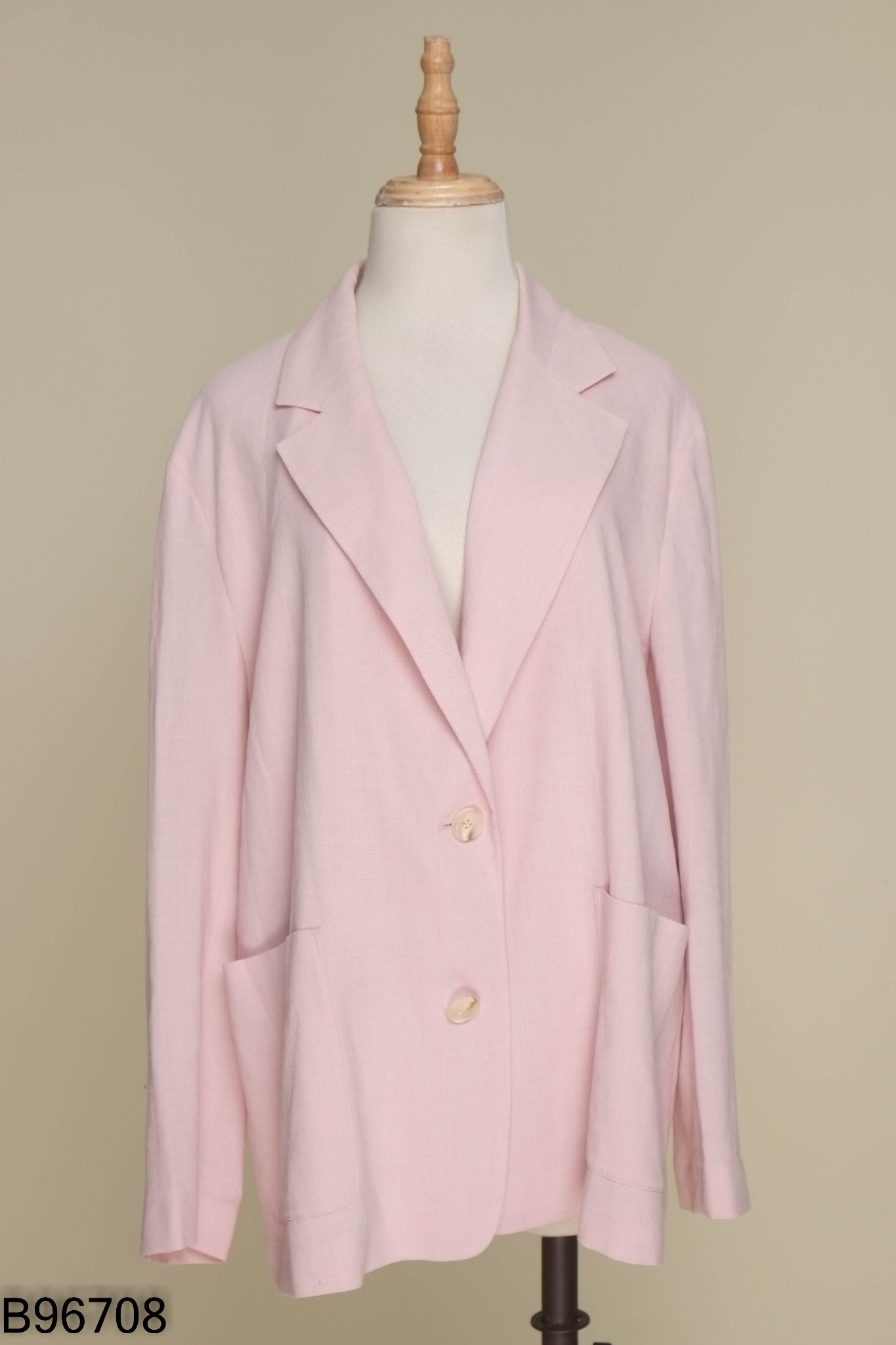 Áo blazer hồng 2 túi