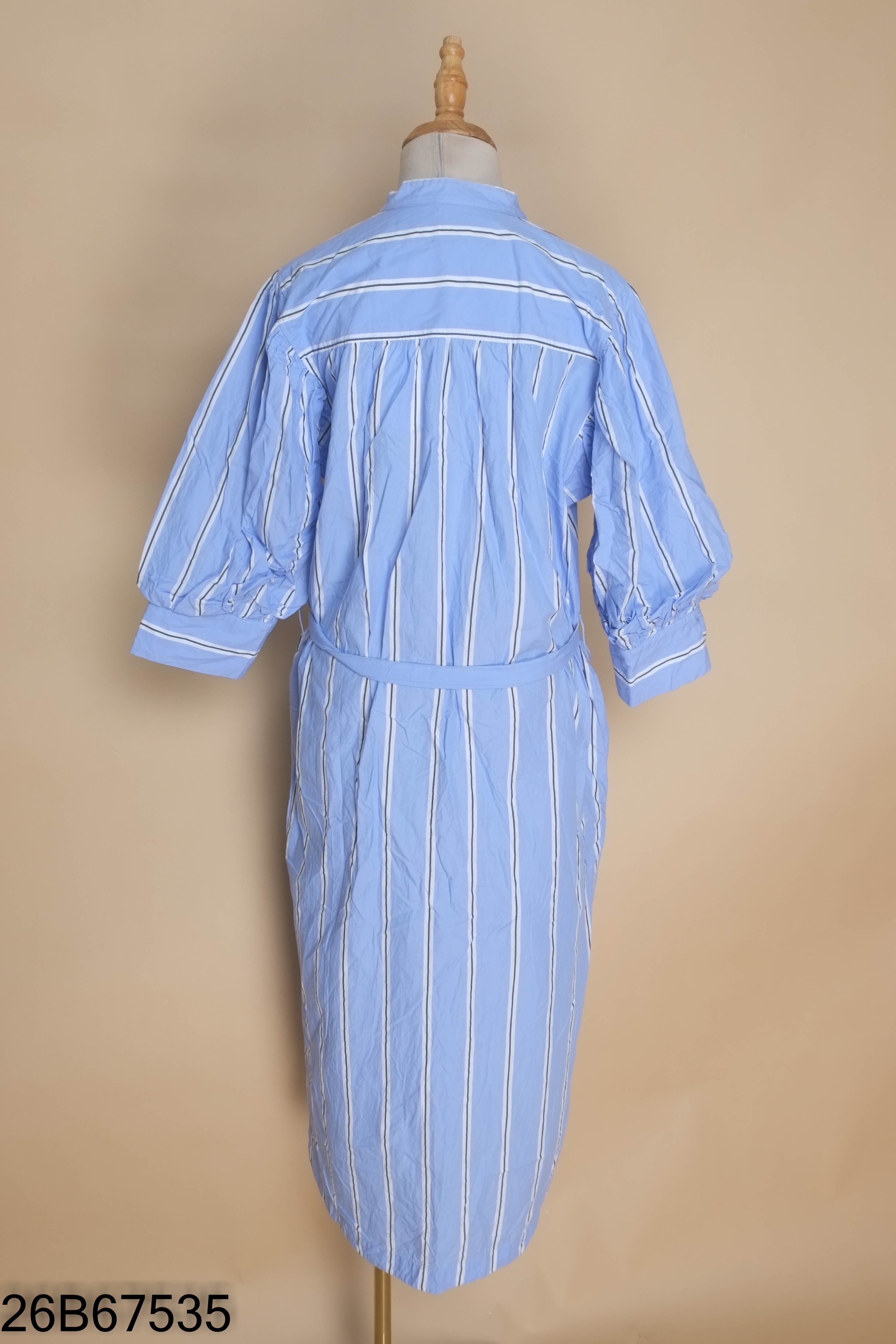 Váy suông xanh kẻ đen ZARA