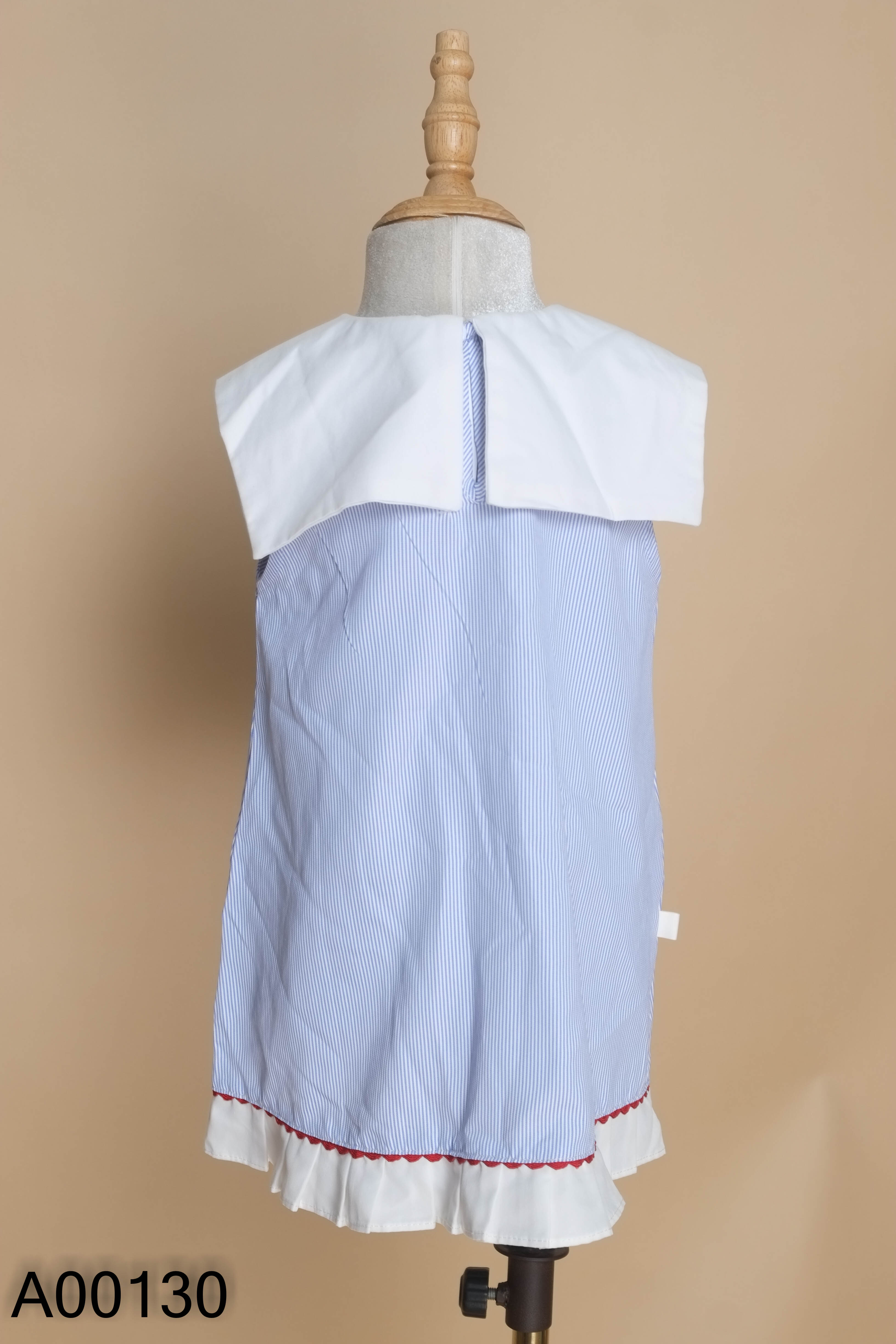 Váy xanh sọc cổ trắng KIDS