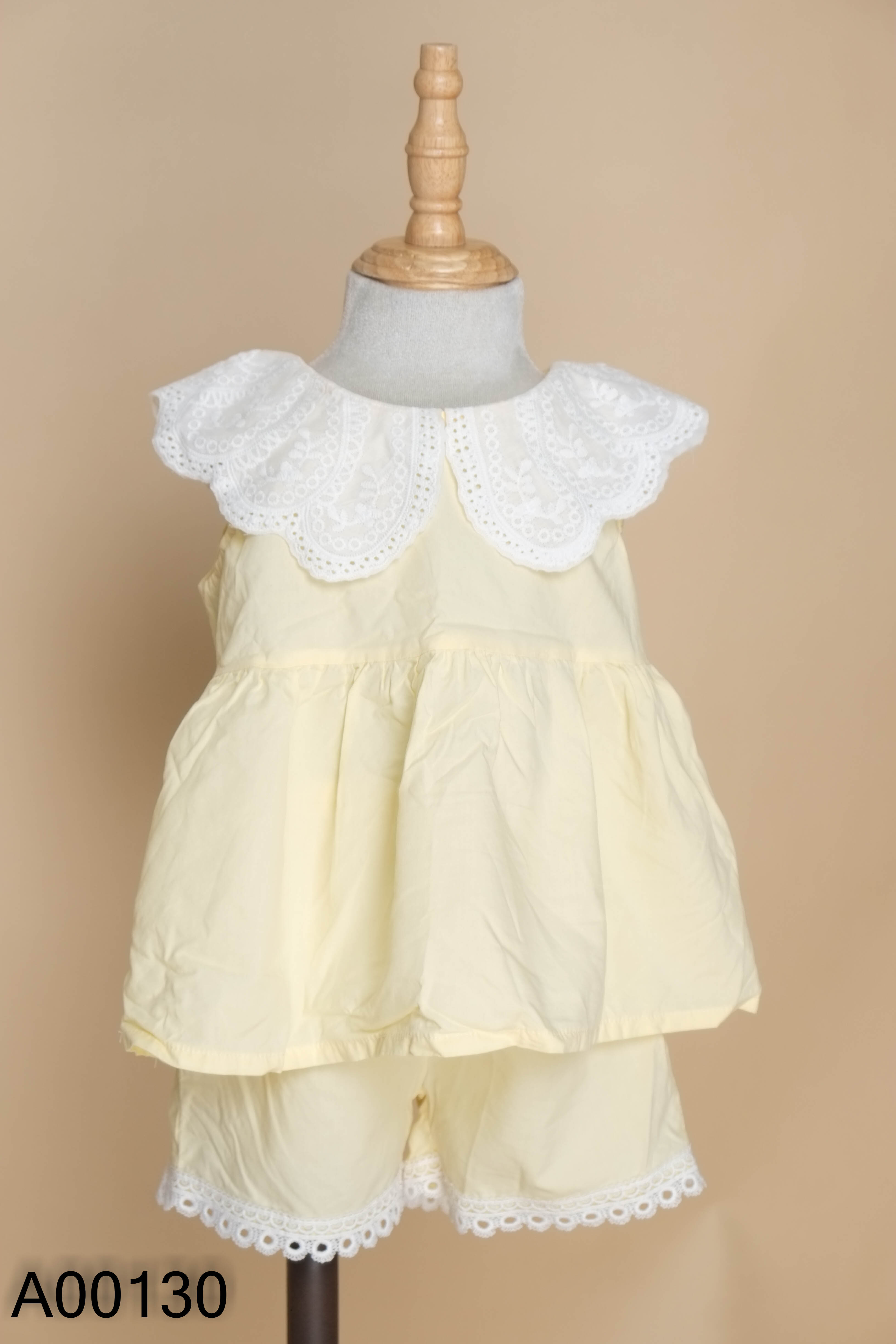 Set Áo vàng cổ sen + quần KIDS