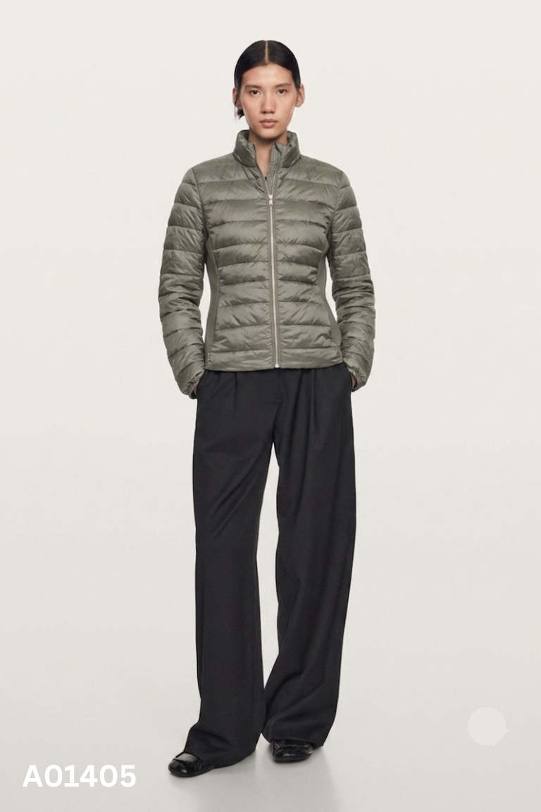 Áo khoác phao xanh MASSIMO DUTTI