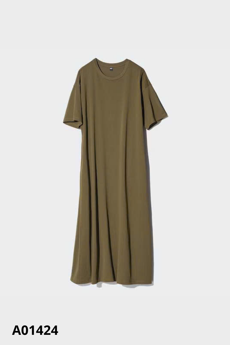 Váy UNIQLO xanh rêu suông