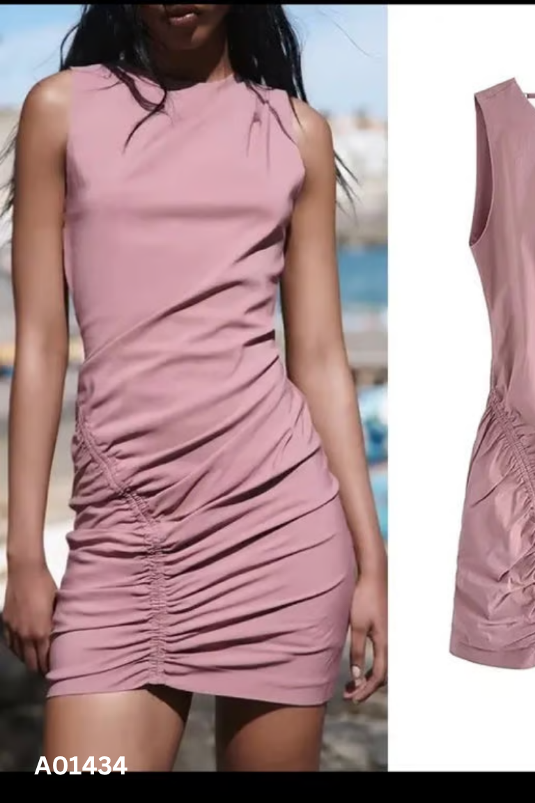 Váy hồng ZARA hở lưng