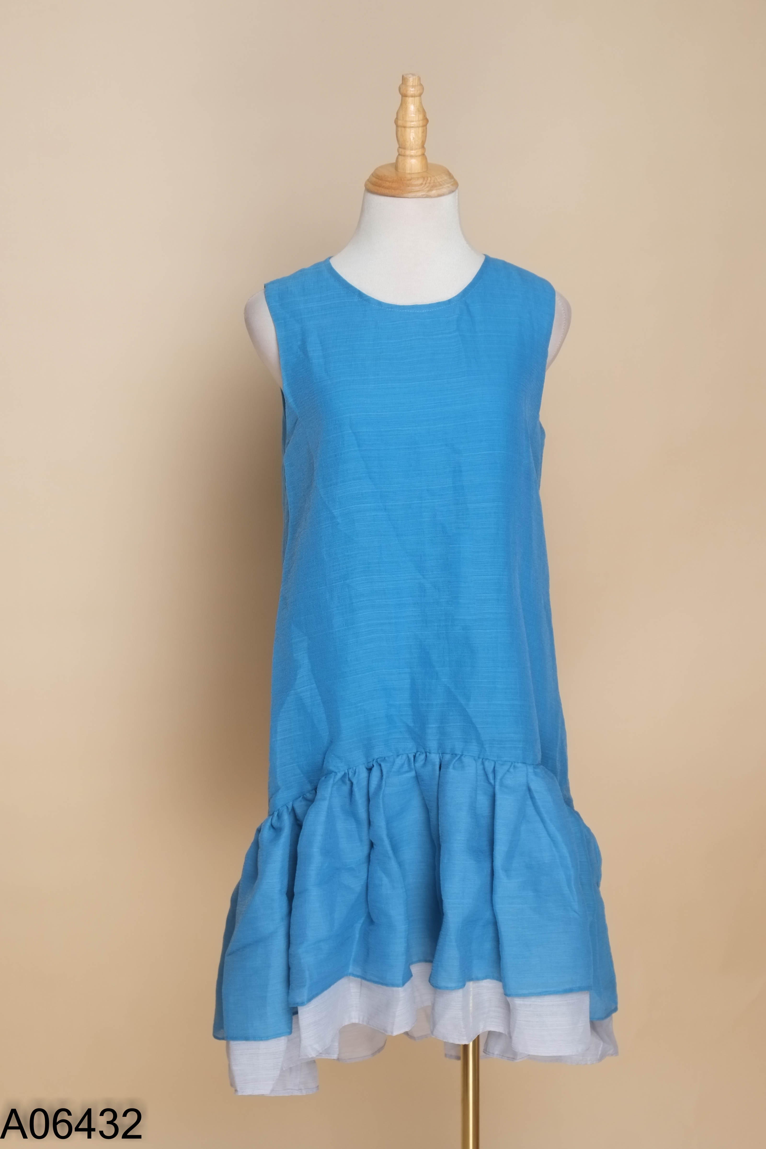 Váy babydoll xanh LINNÉ sát nách