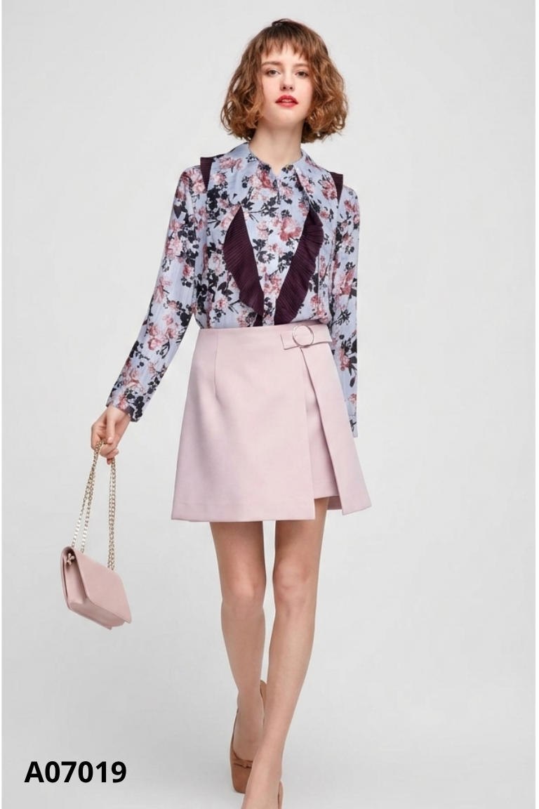 Áo VERO MODA CLASSIC tím hoa